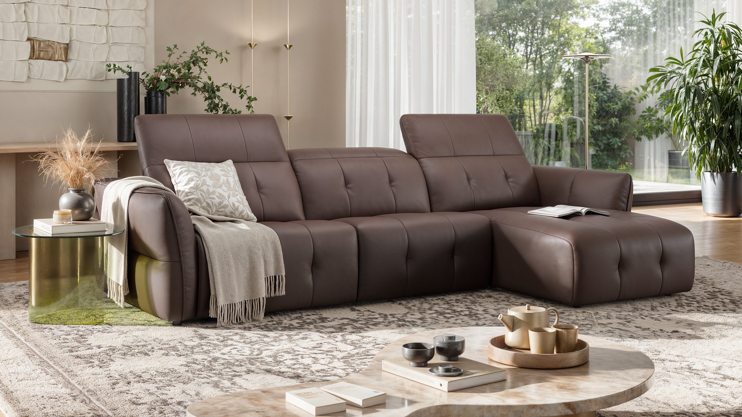 Leder Ecksofa MARANELLO