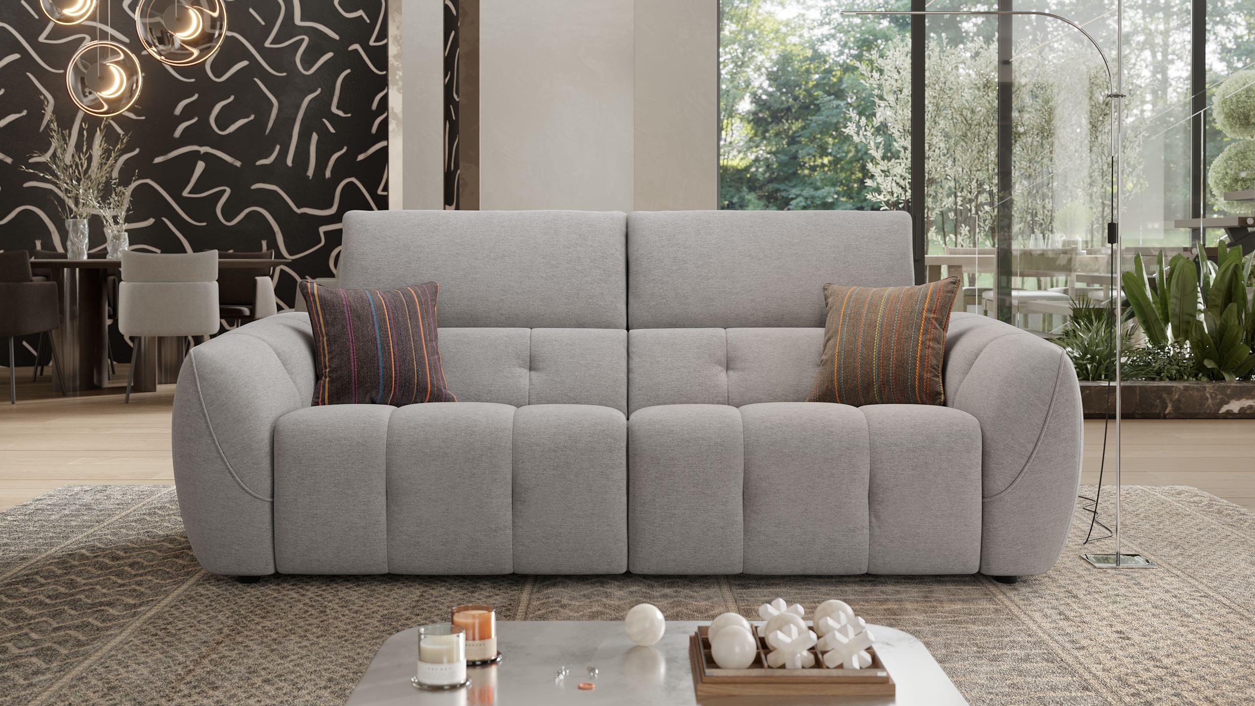 Stoff 3-Sitzer Sofa CEPRANO