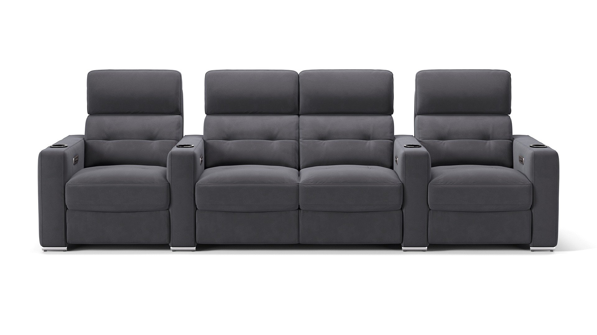 Stoff 4-Sitzer Kinosofa Partnersitz BARI