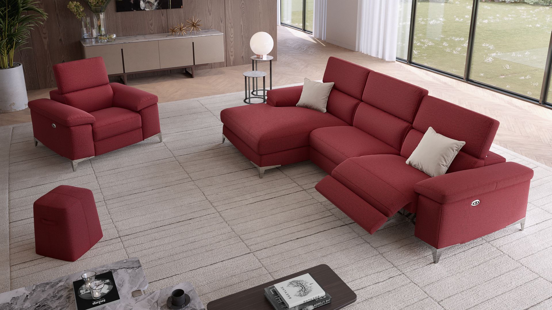 Stoff Ecksofa VENOSA