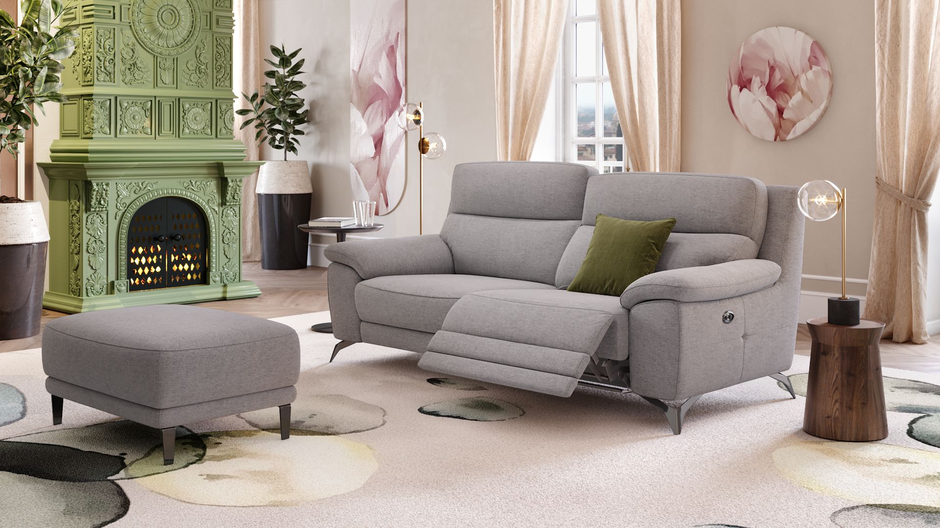 Stoff 3-Sitzer Sofa LANTELLA