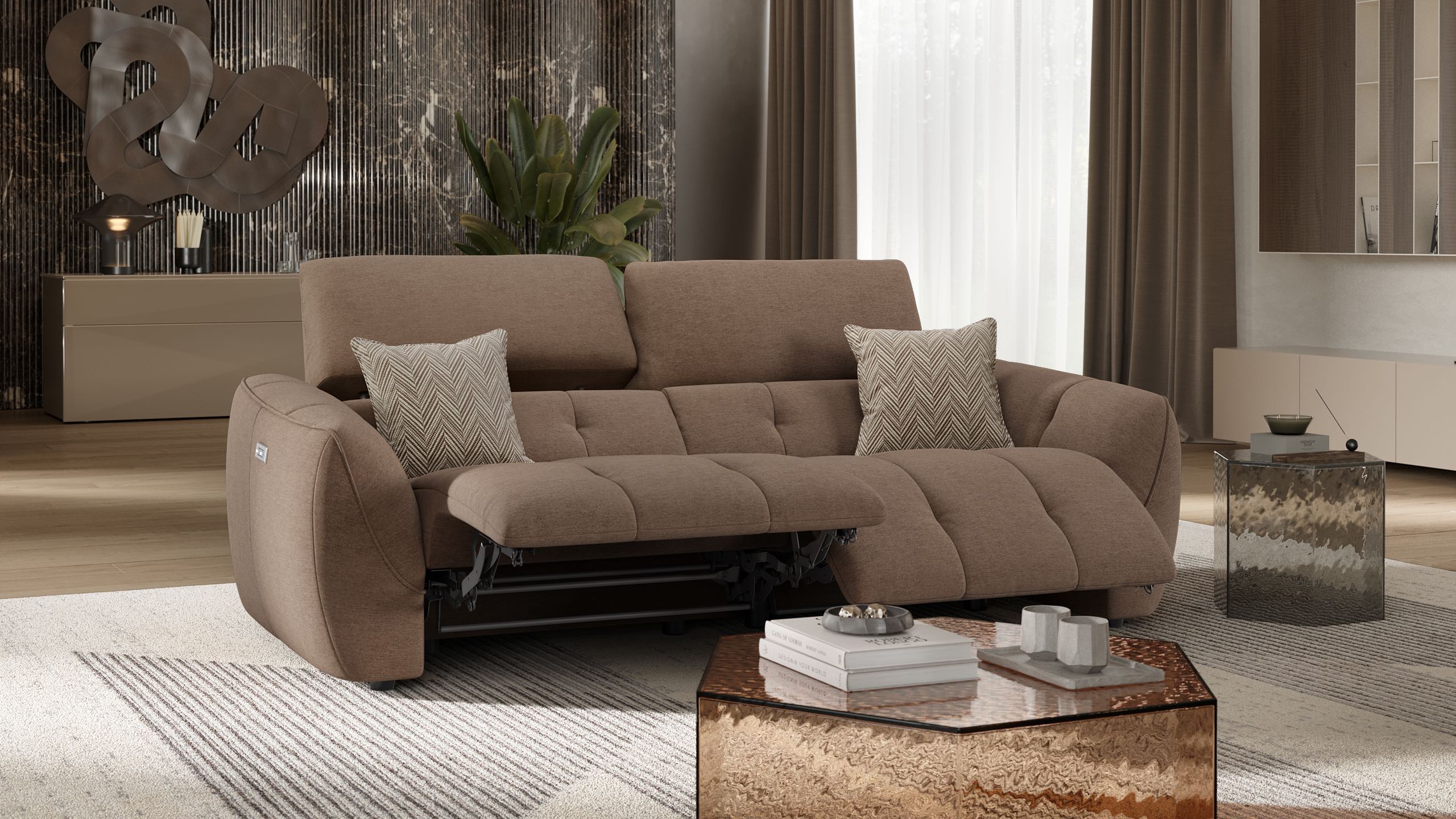 Stoff 3-Sitzer Sofa CEPRANO