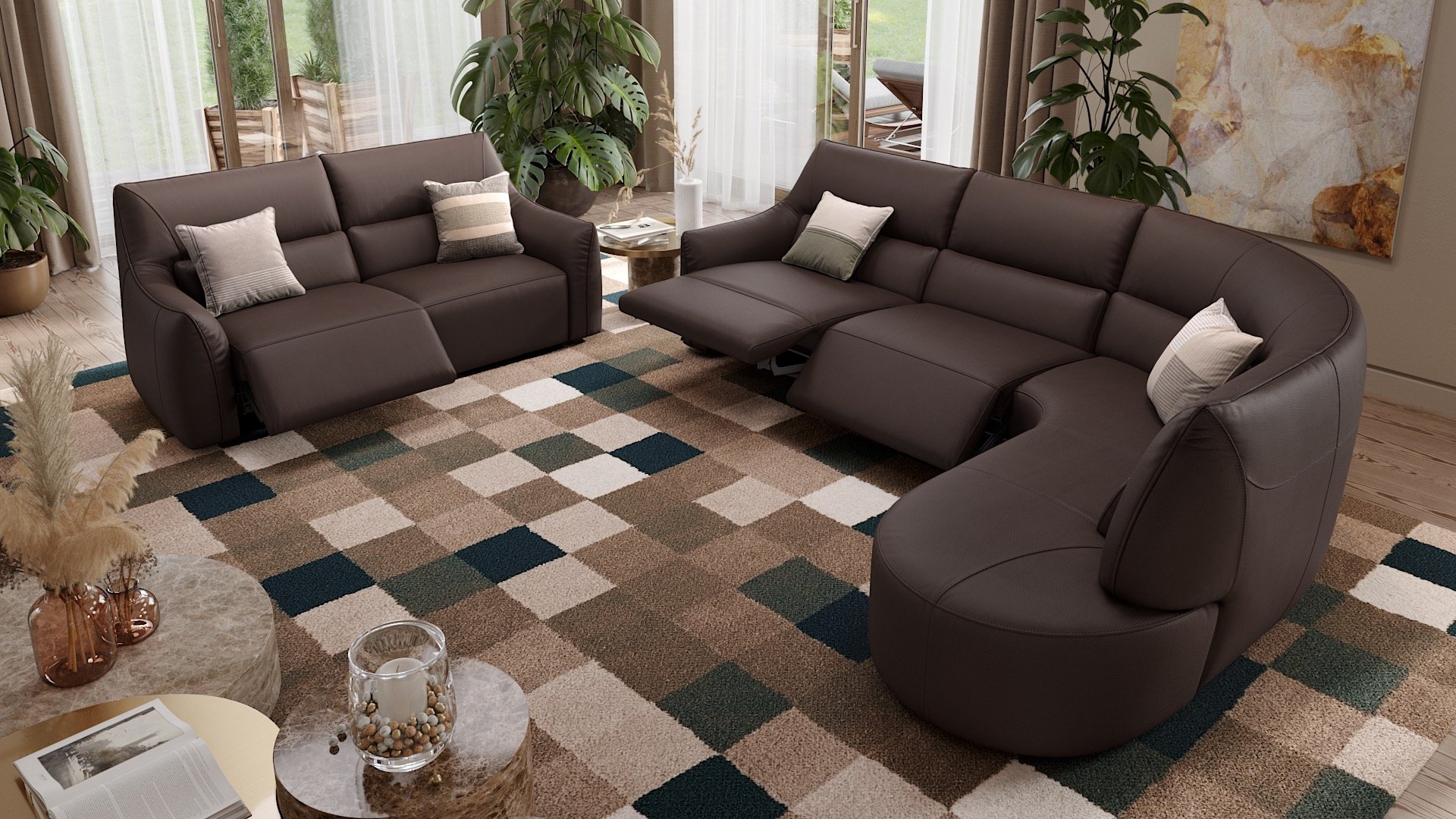 Leder Ecksofa PESARO