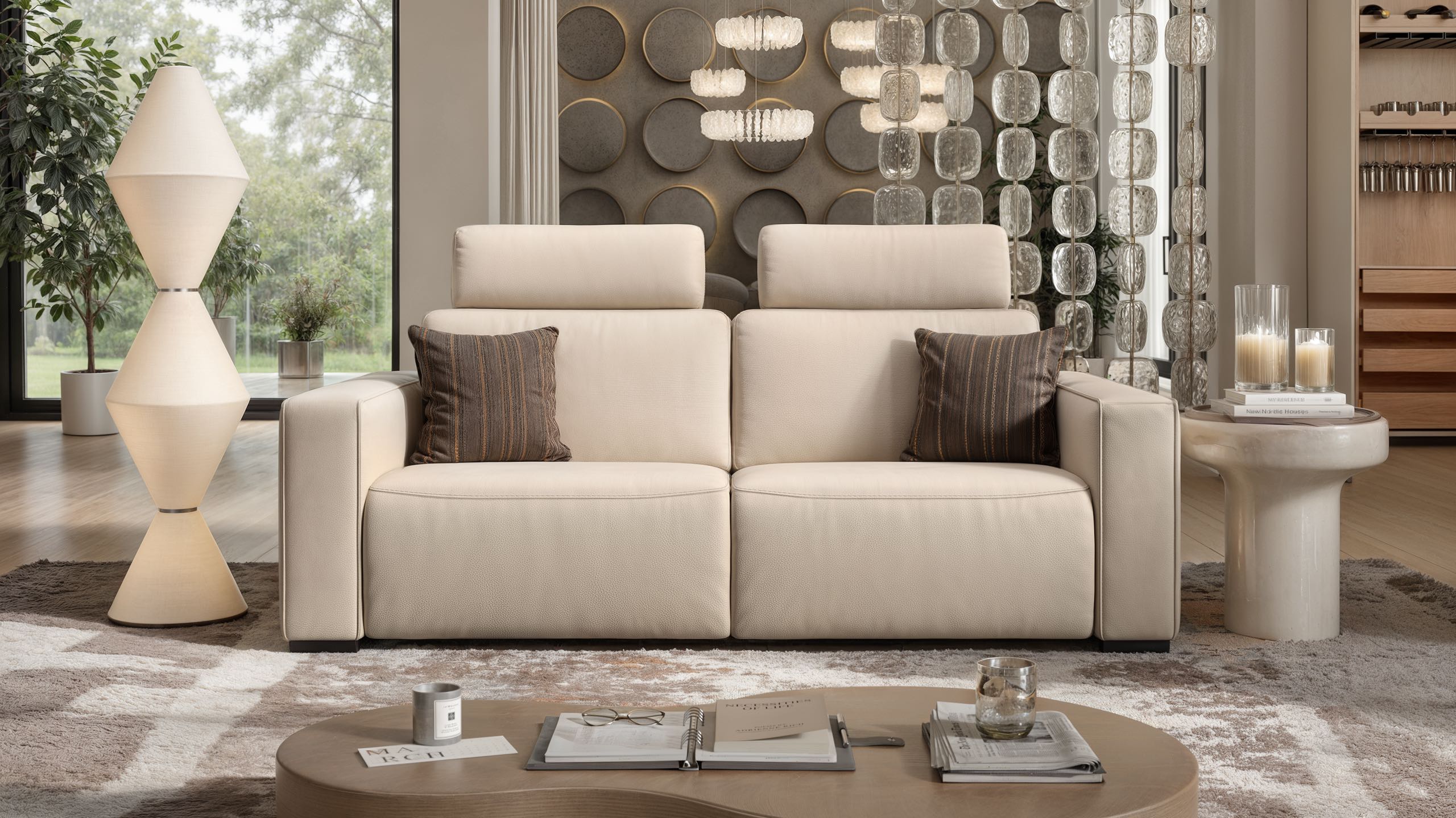 Leder 3-Sitzer Sofa BERGAMO