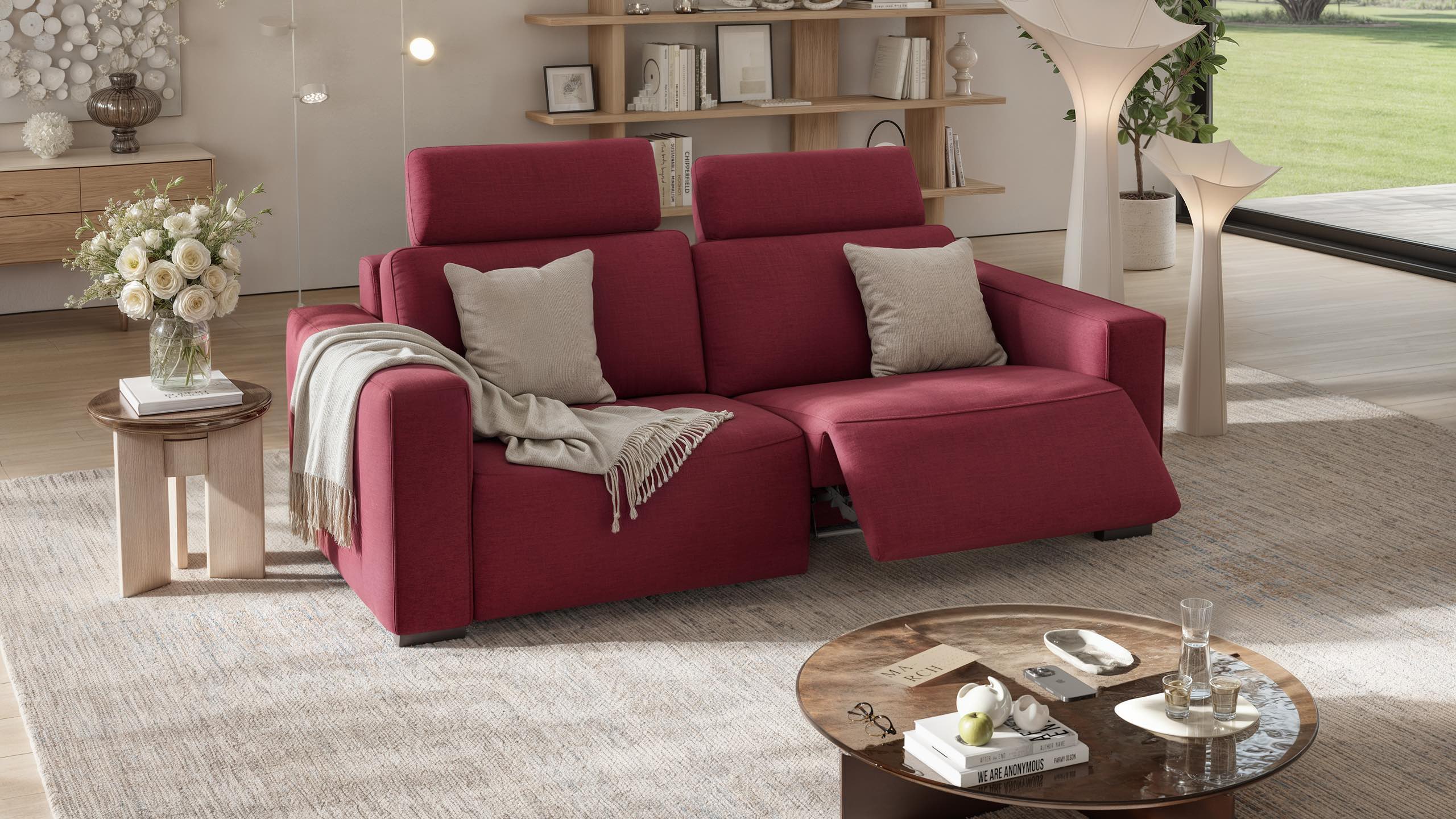 Stoff 3-Sitzer Sofa BERGAMO