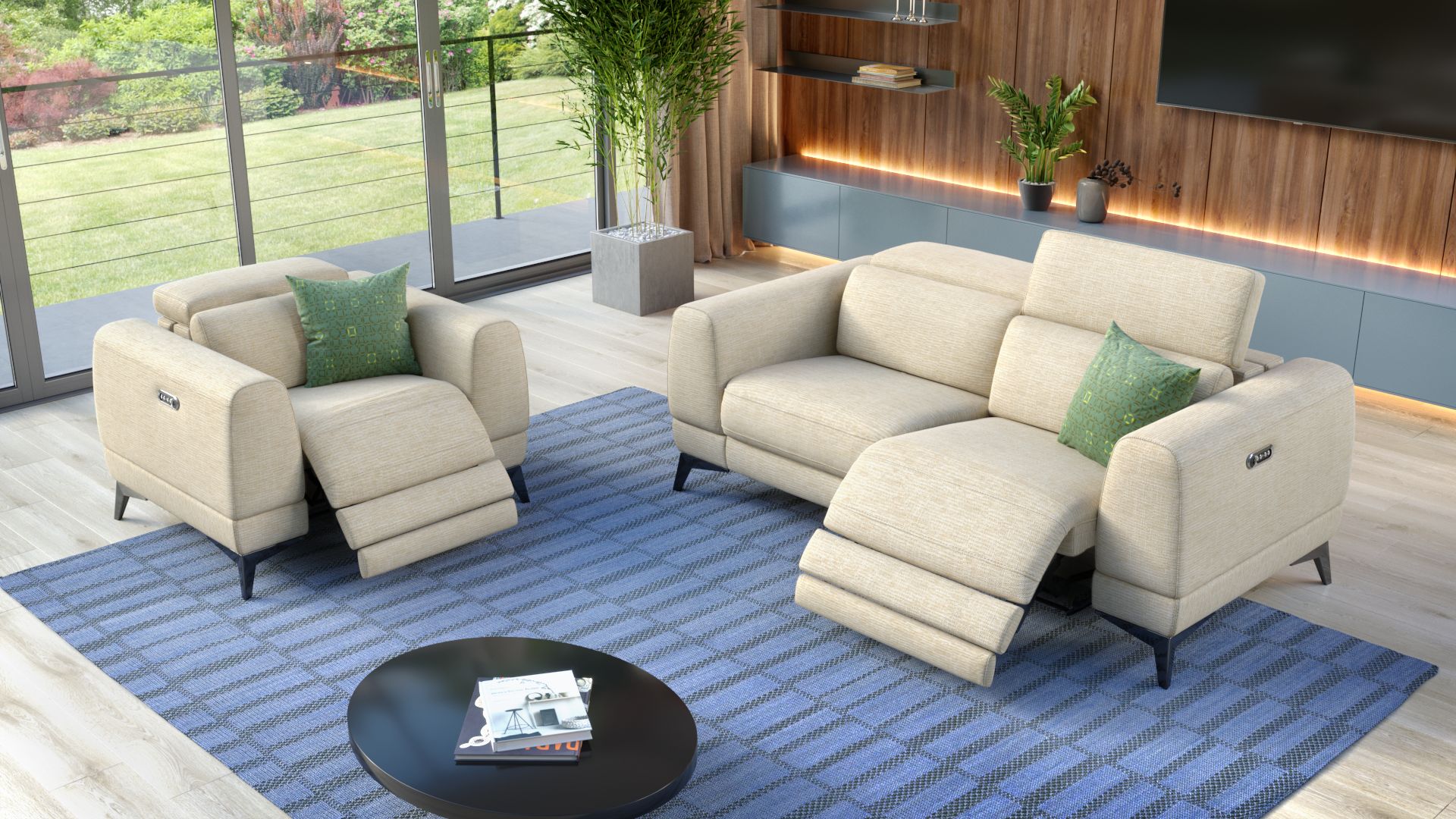 Stoff 3-Sitzer Sofa LIMANA