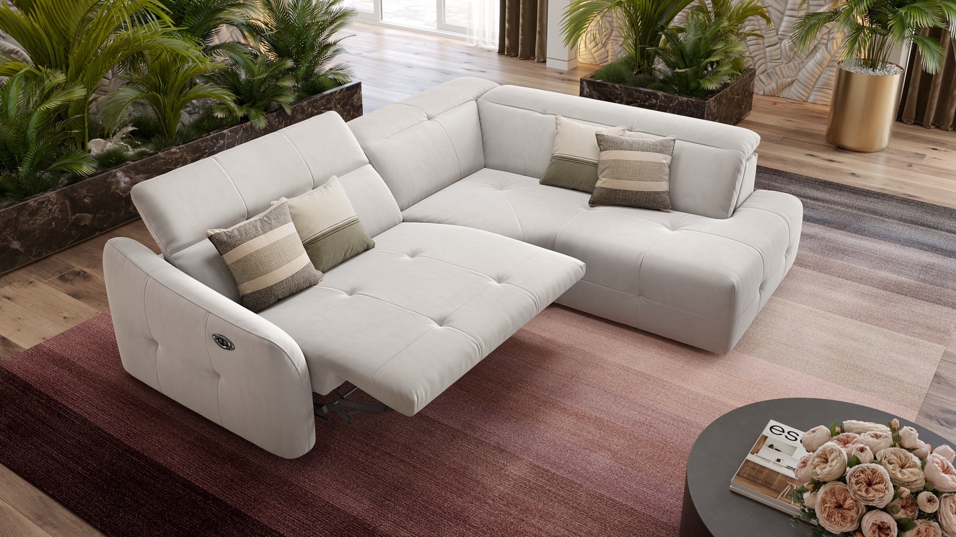 Stoff Ecksofa CASADO