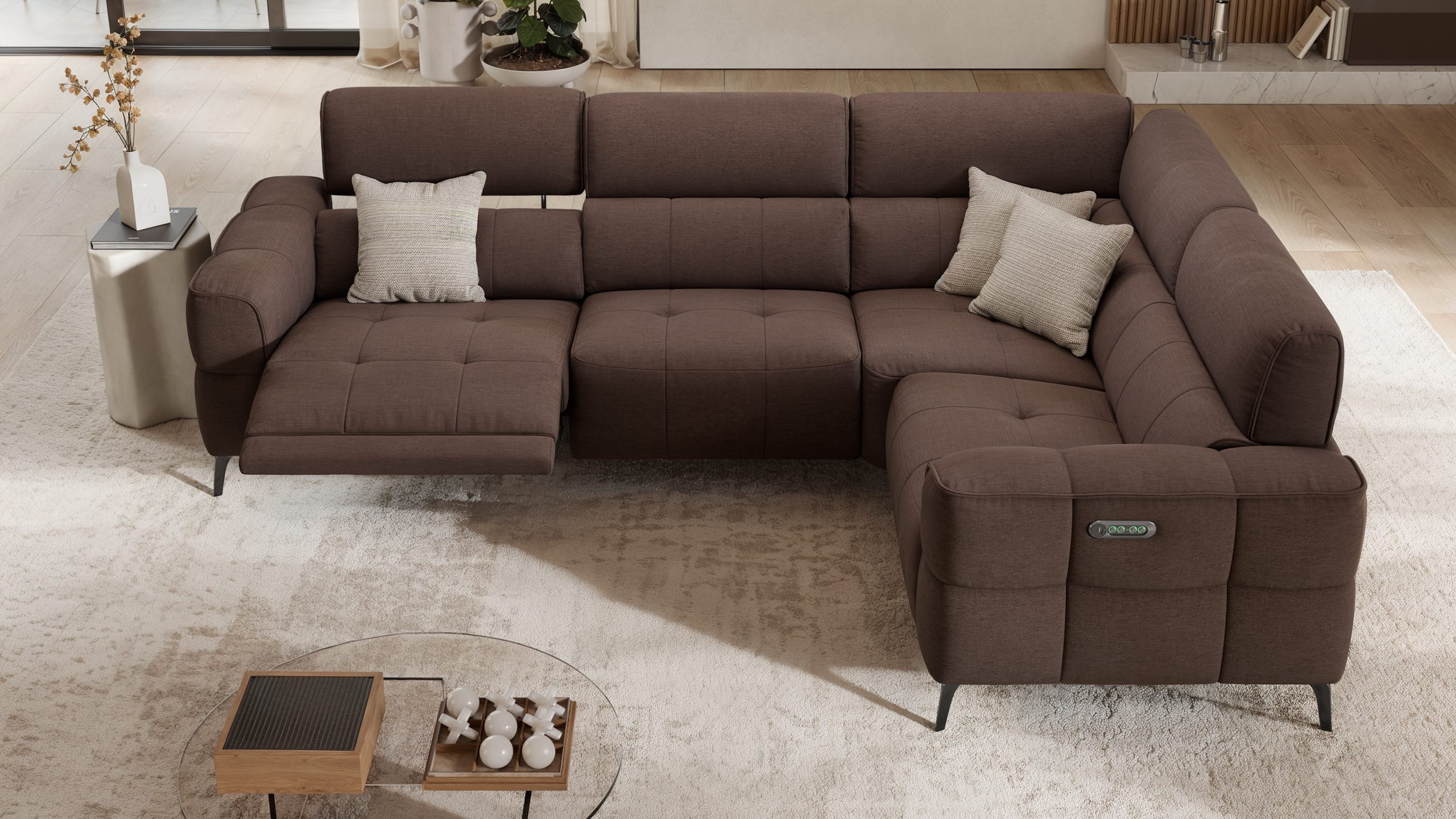 Stoff Ecksofa MEZZANO