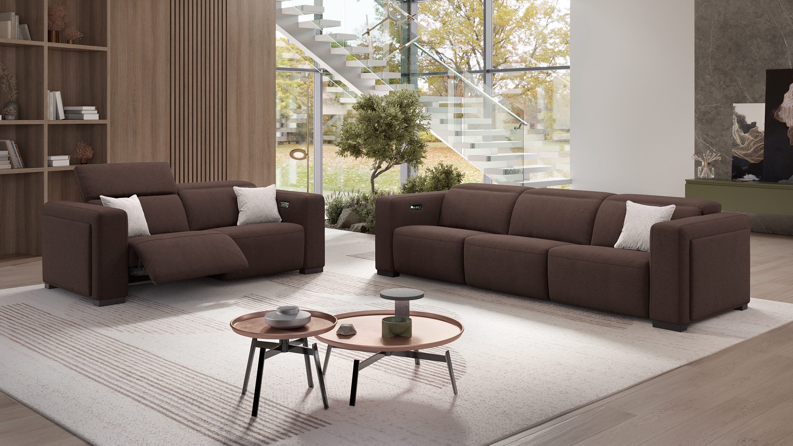 Stoff 2-Sitzer Sofa ANCONA