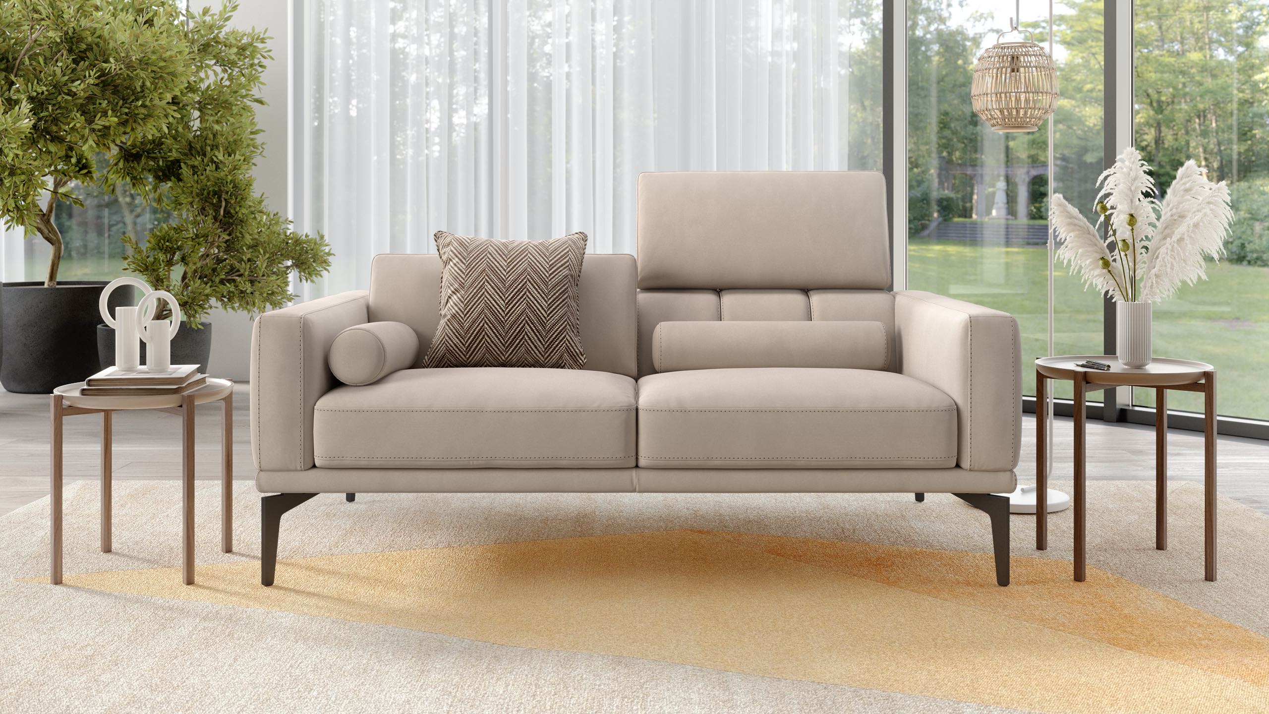 Stoff 2-Sitzer Sofa SALERNO