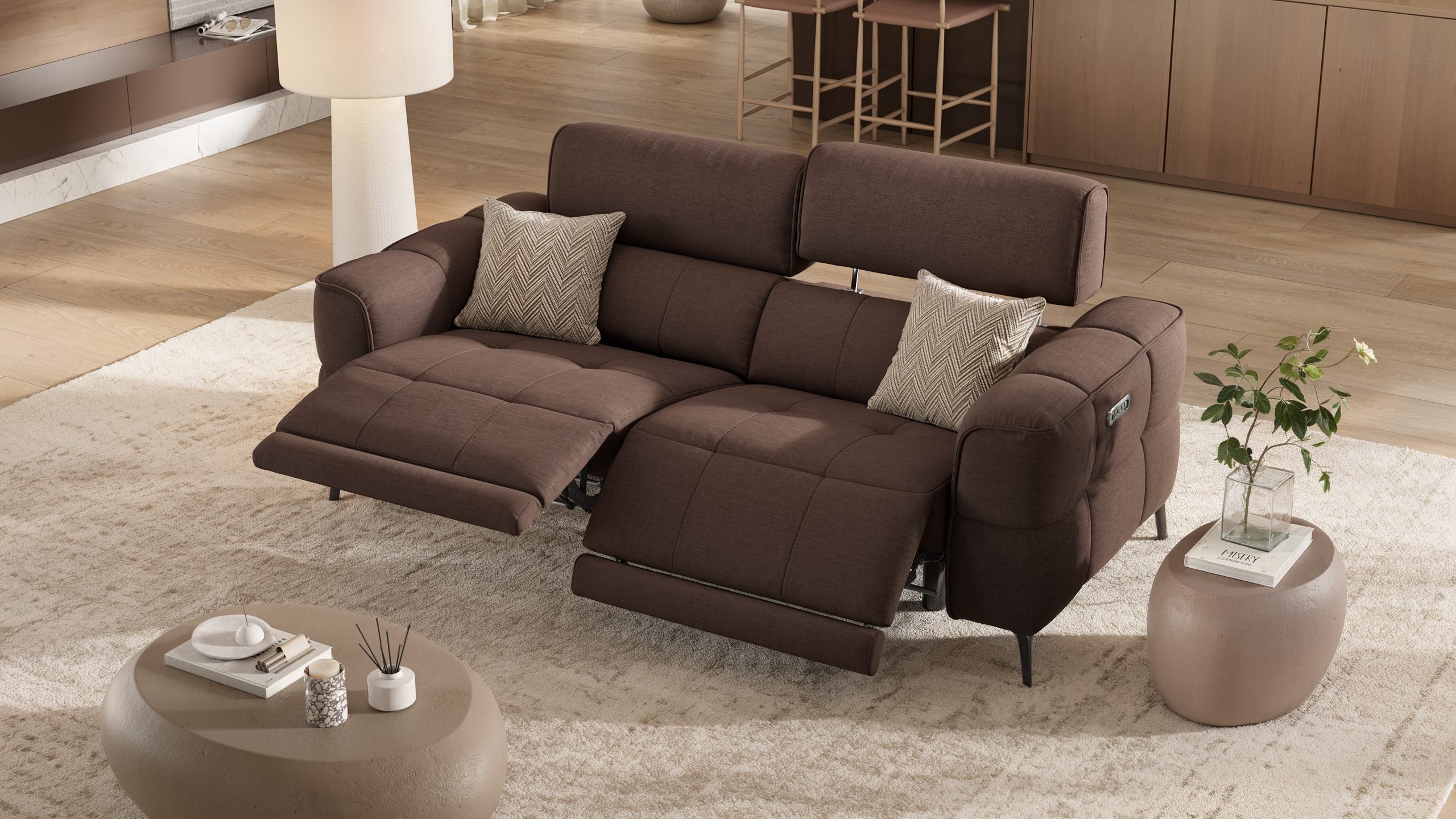 Stoff 3-Sitzer Sofa MEZZANO