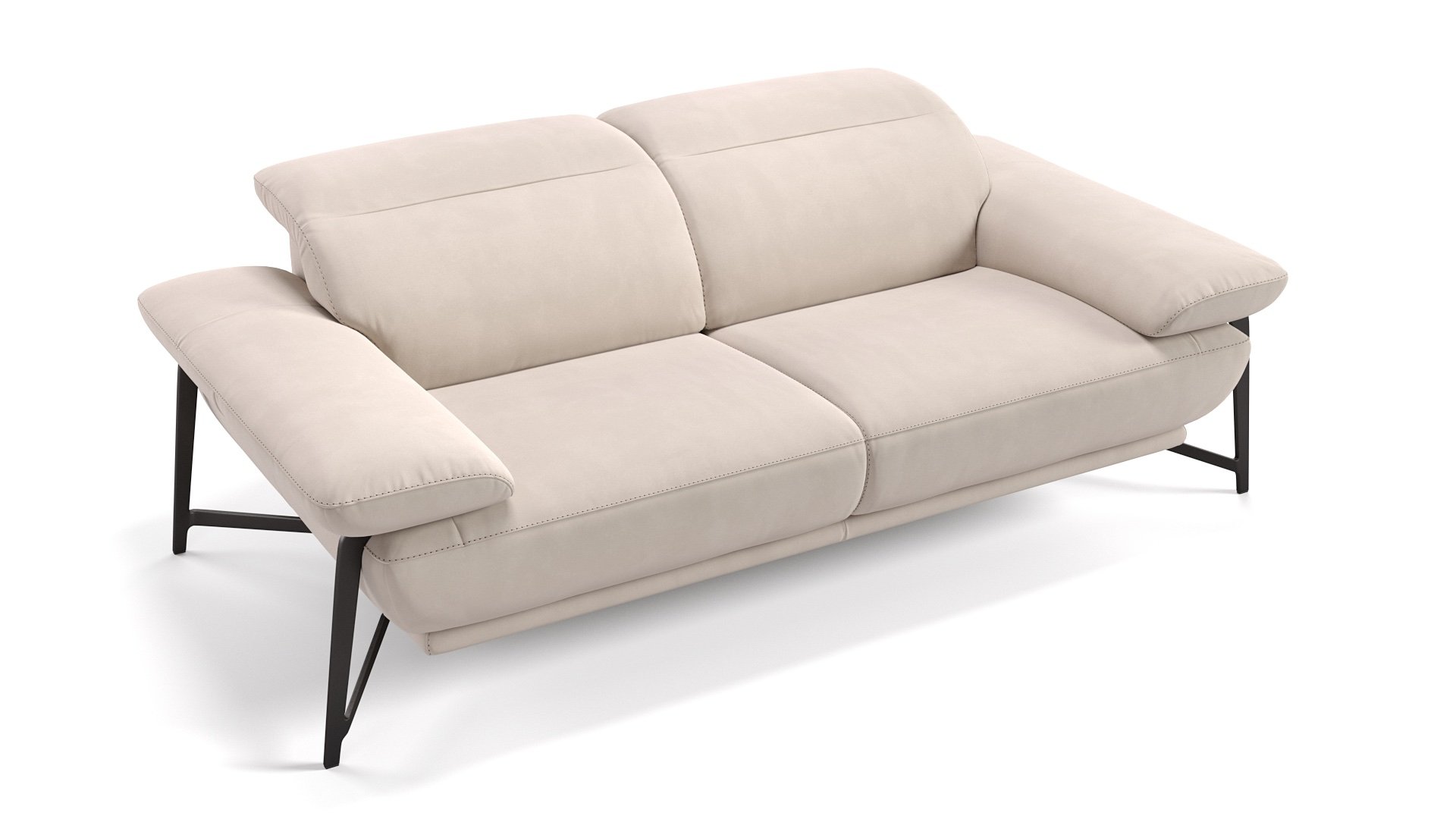 Stoff 2-Sitzer Sofa BIANCO