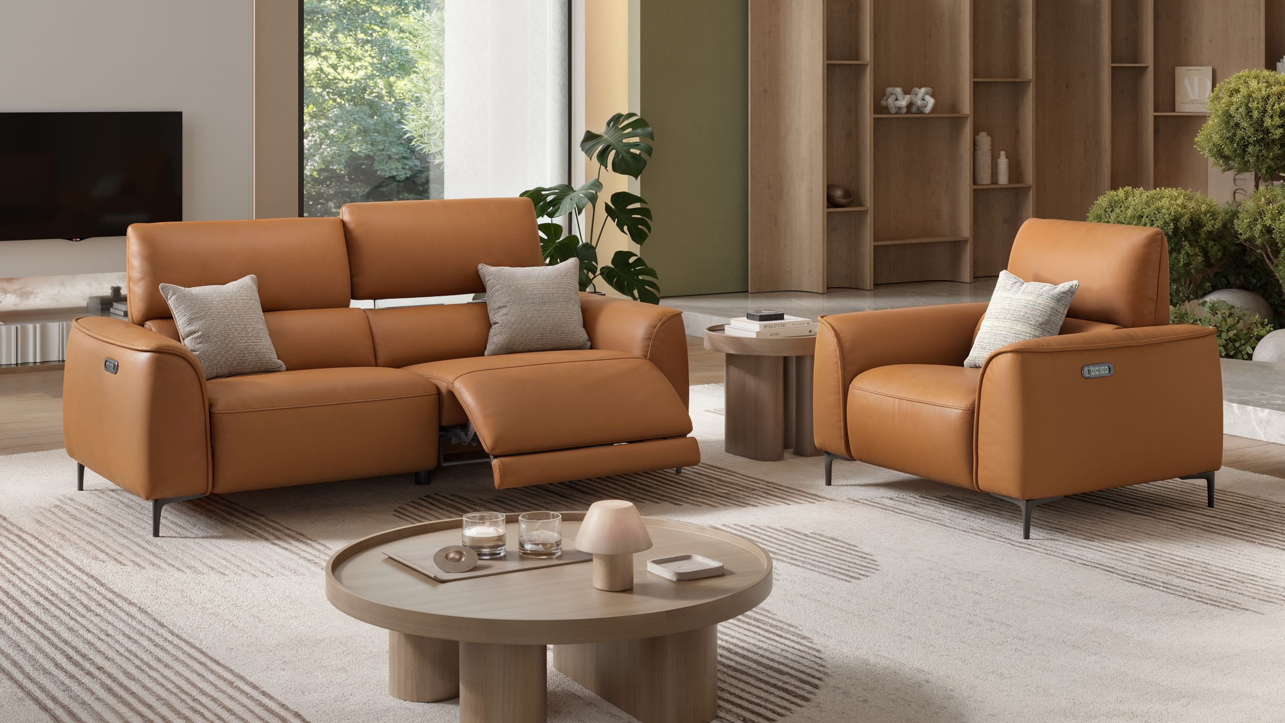 Leder 1-Sitzer Sofa COMO