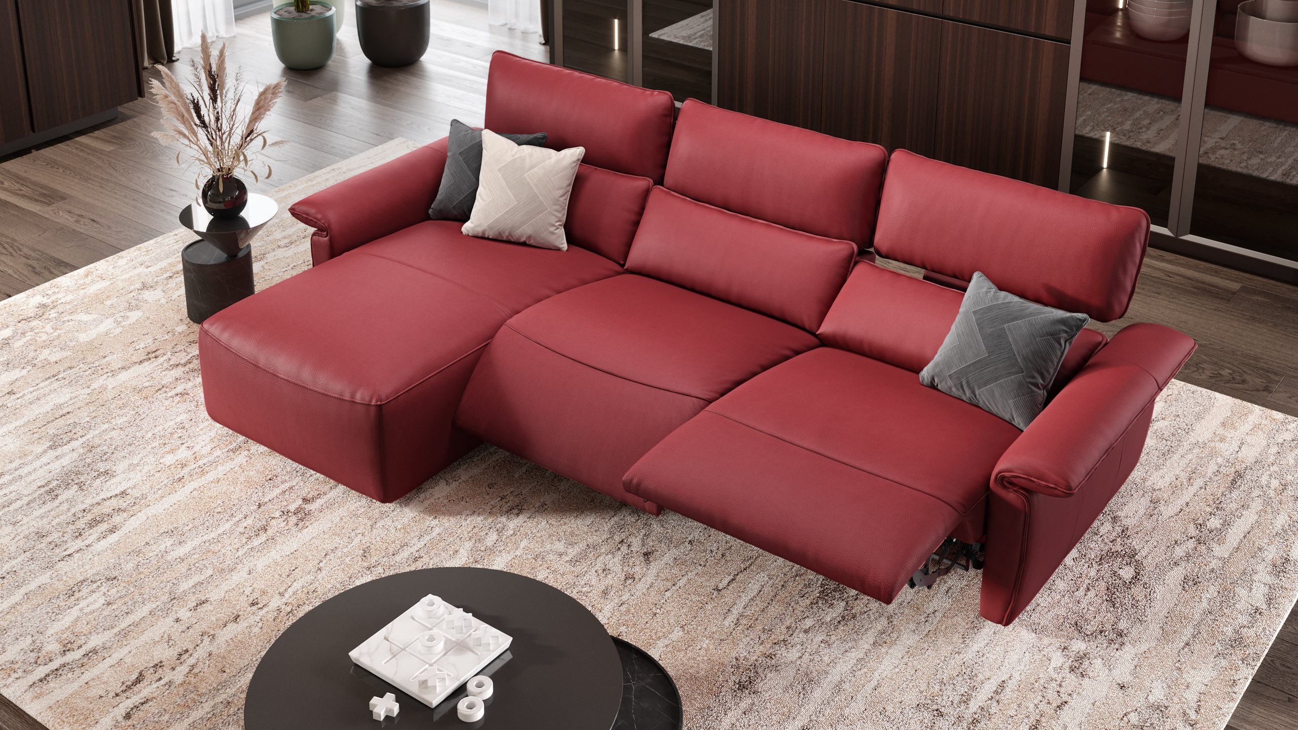 Leder Ecksofa MERIDA