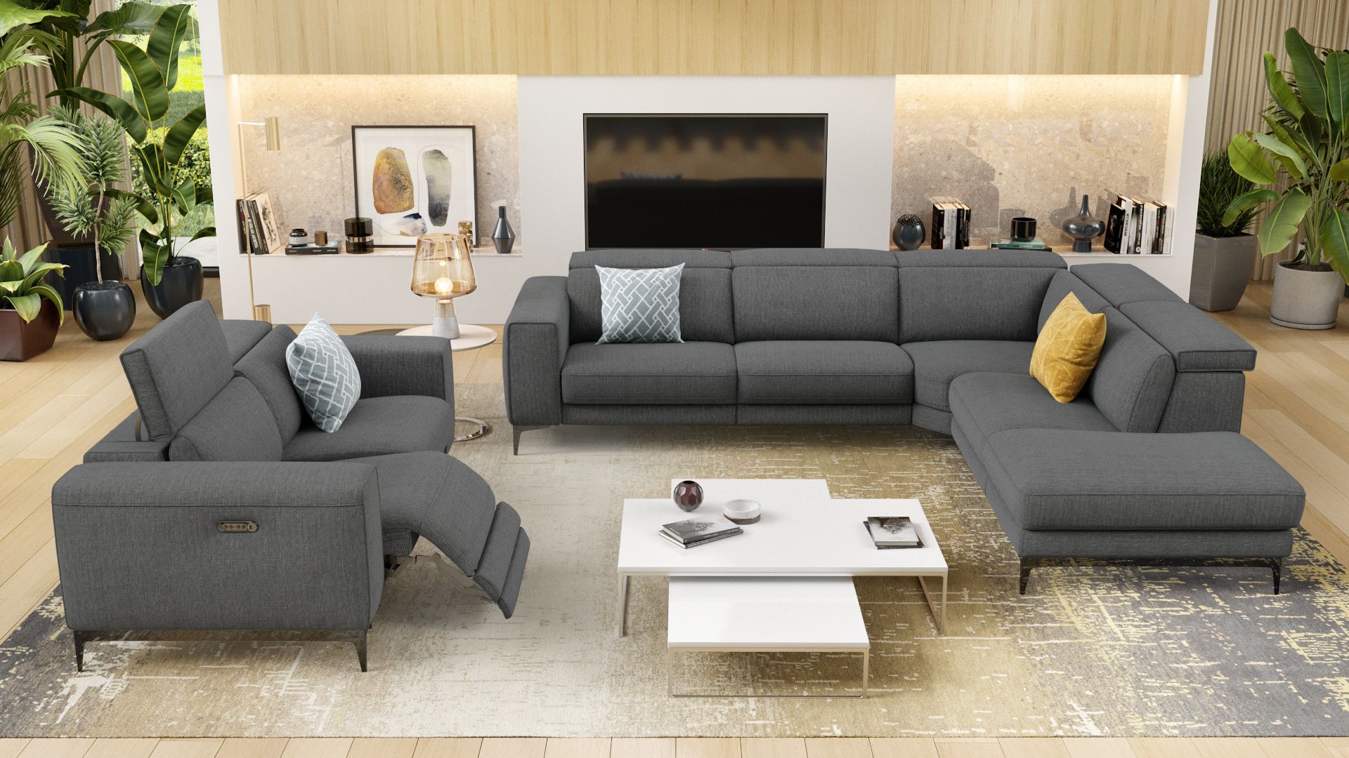 Stoff 2-Sitzer Sofa CUPELLO