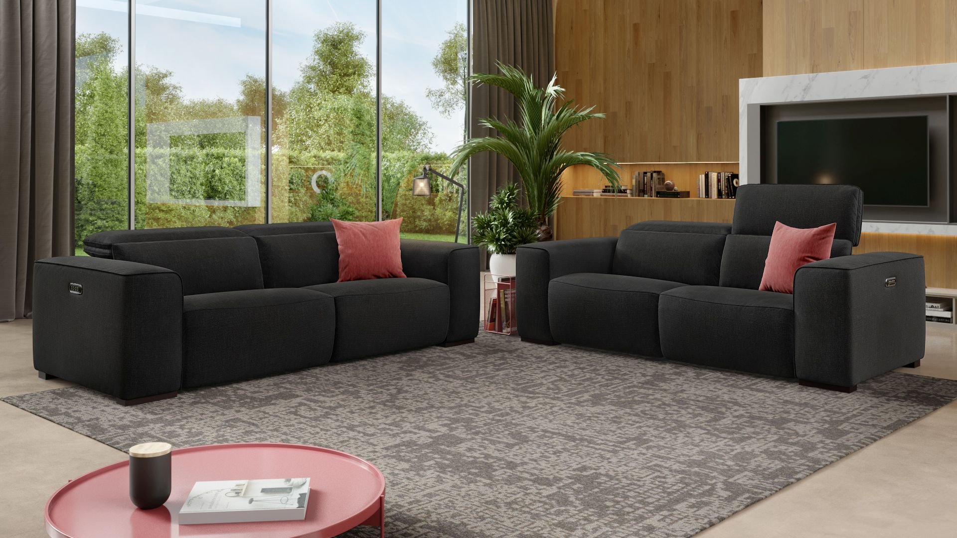 Stoff 3-Sitzer Sofa BINETTO