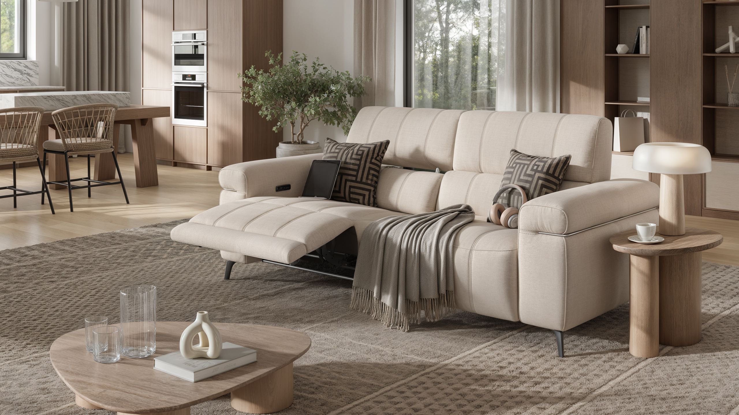 Stoff 3-Sitzer Sofa SOLETO