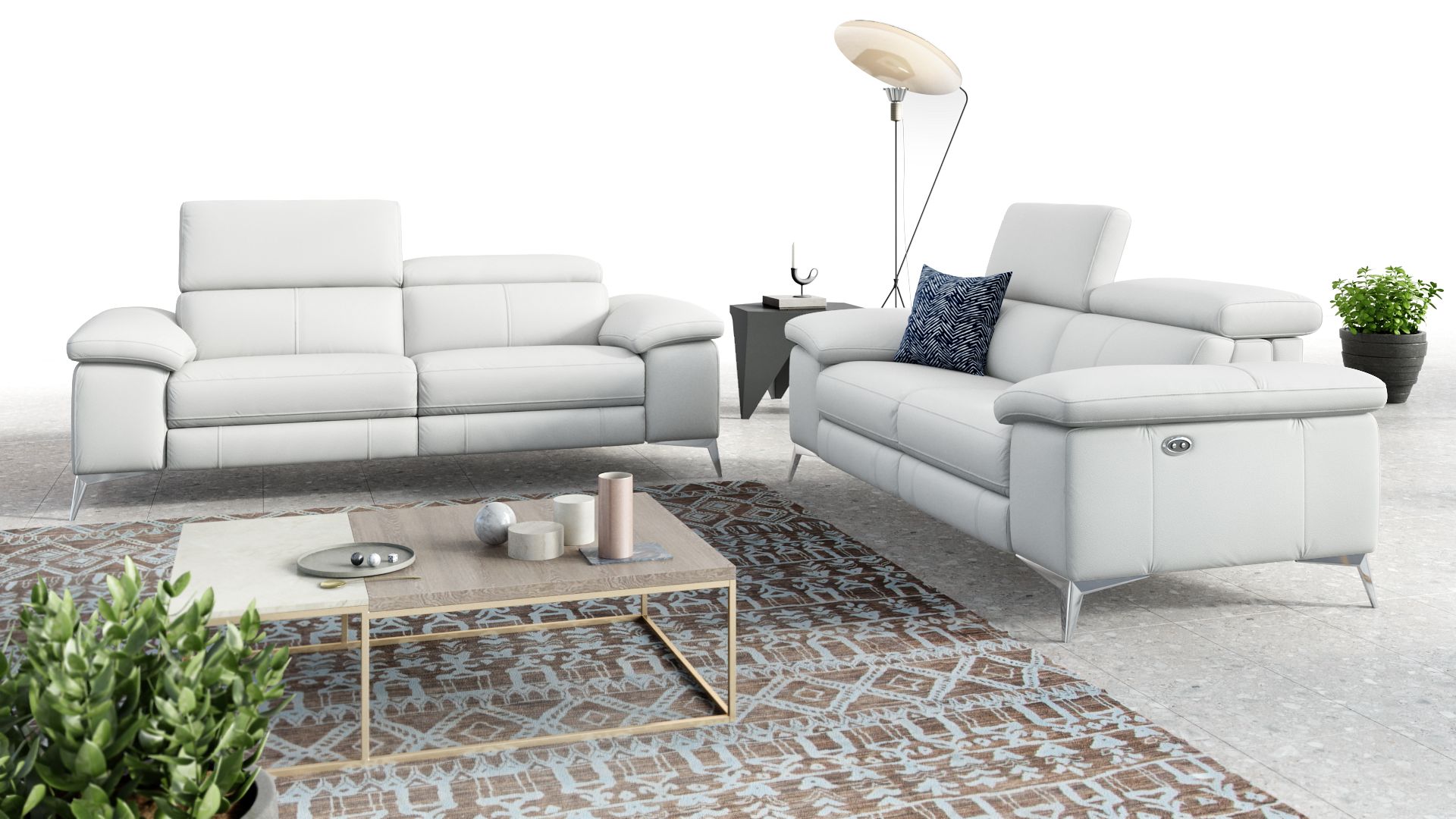 Leder 3-Sitzer Sofa MILANO