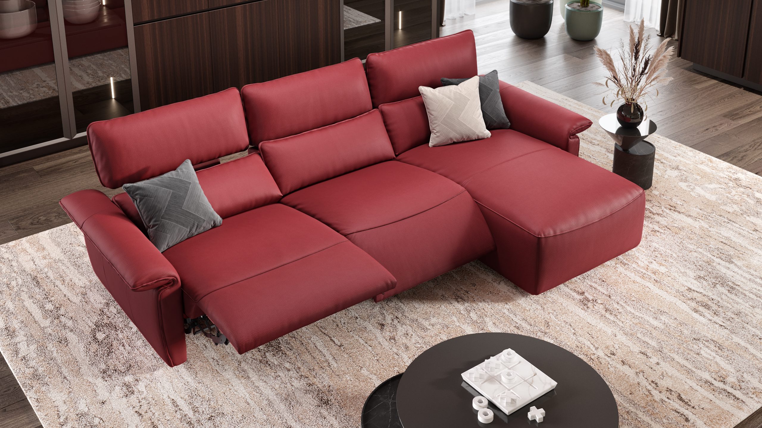 Leder Ecksofa MERIDA