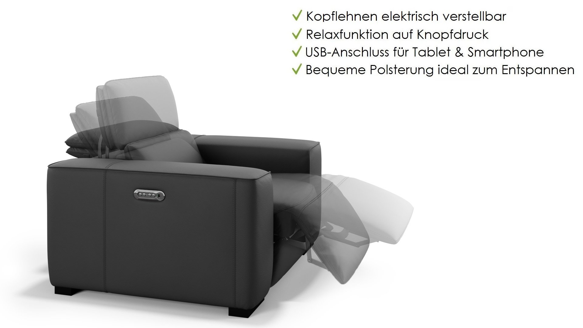 Leder 3-Sitzer Sofa XXL BINETTO