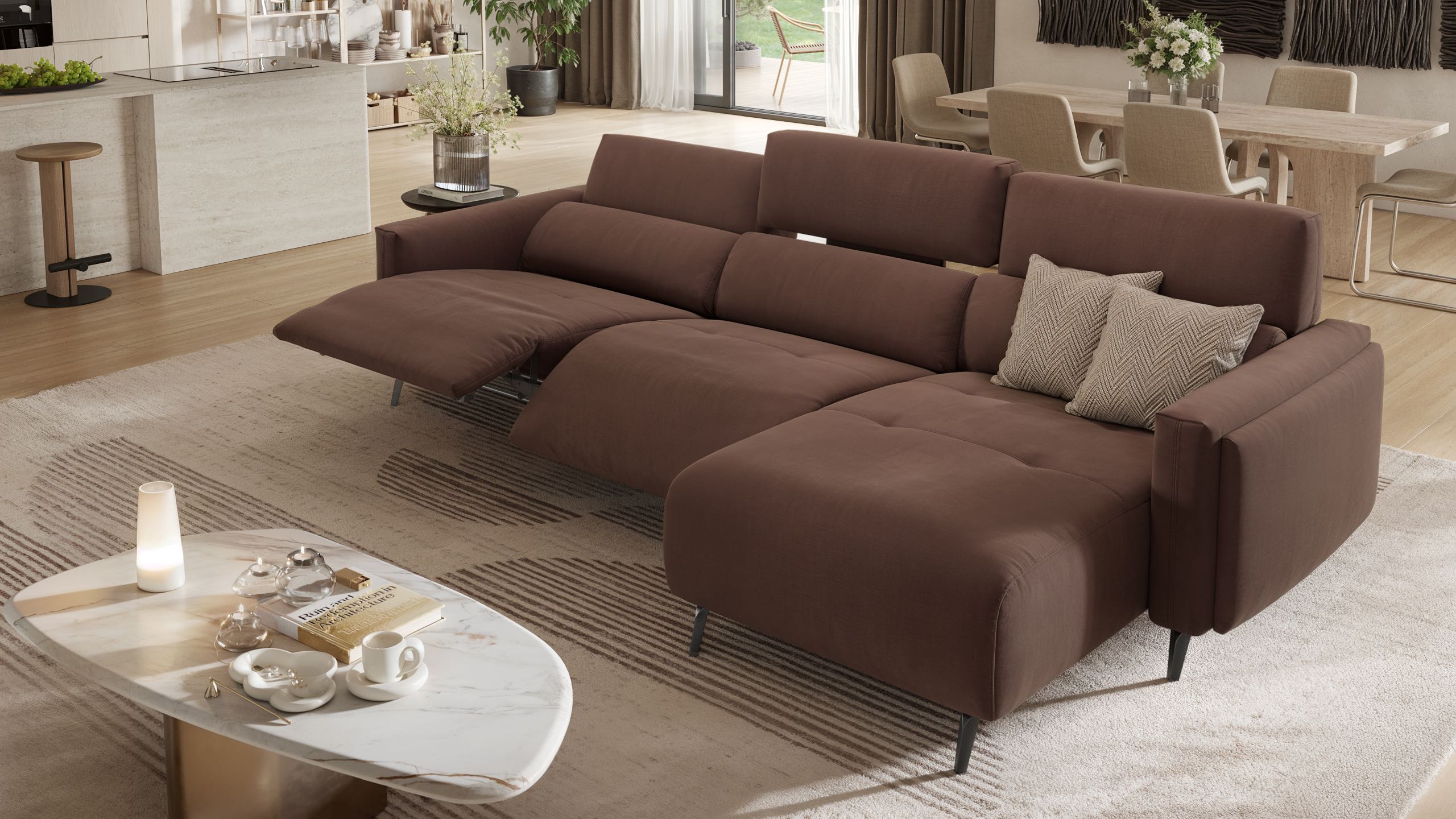 Stoff Ecksofa AVELLA