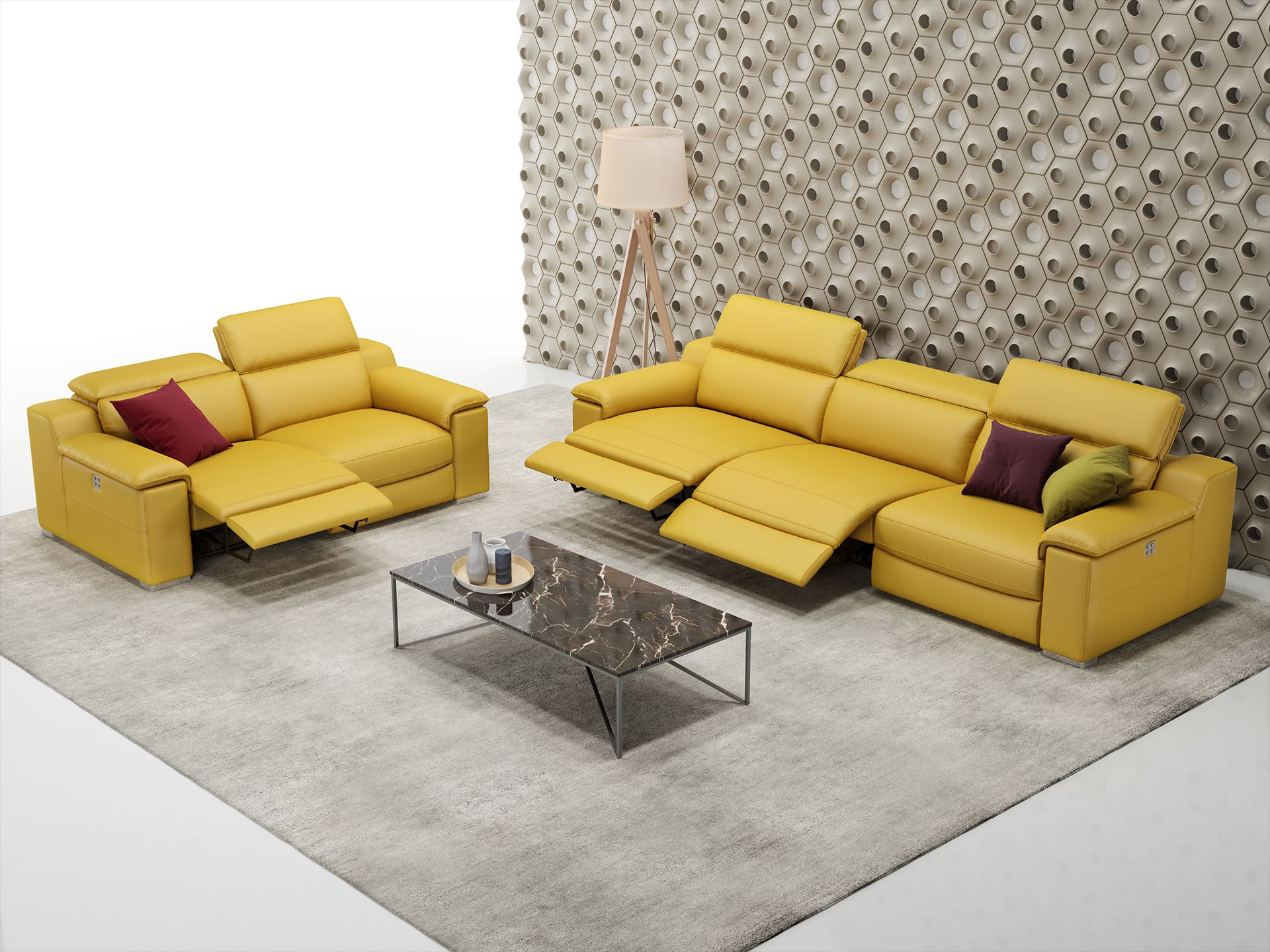 Leder 2-Sitzer Sofa MACELLO