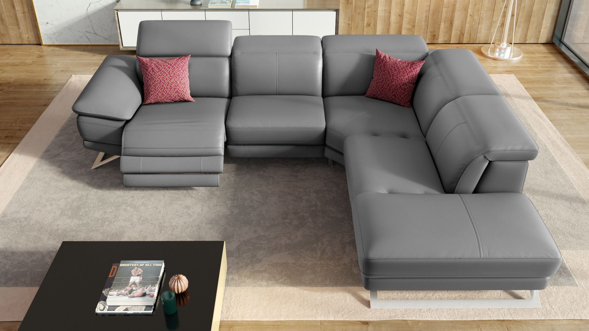 Leder Ecksofa FERRARA