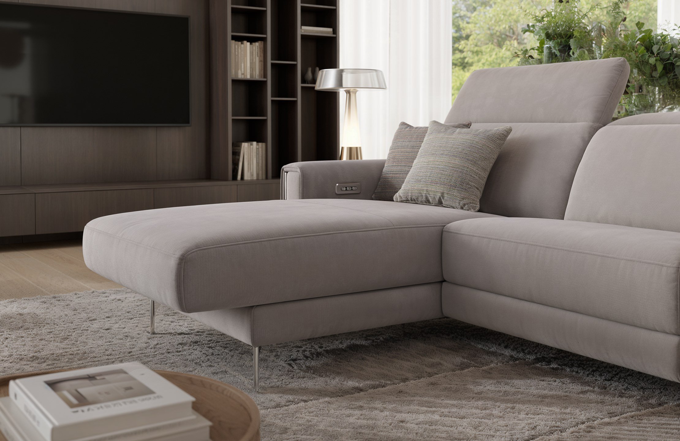 Stoff Ecksofa mini BELLAGIO