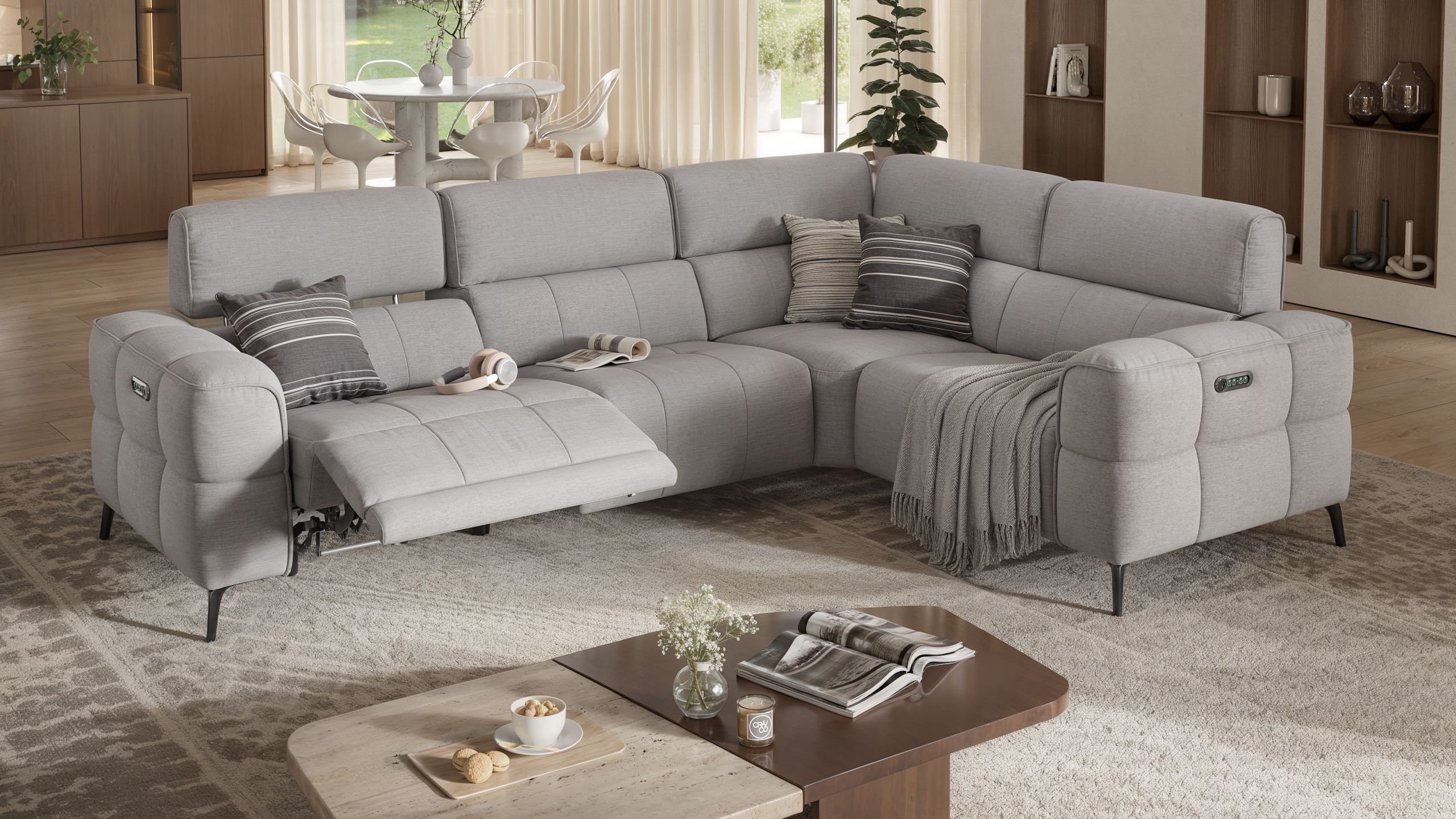 Stoff Ecksofa MEZZANO