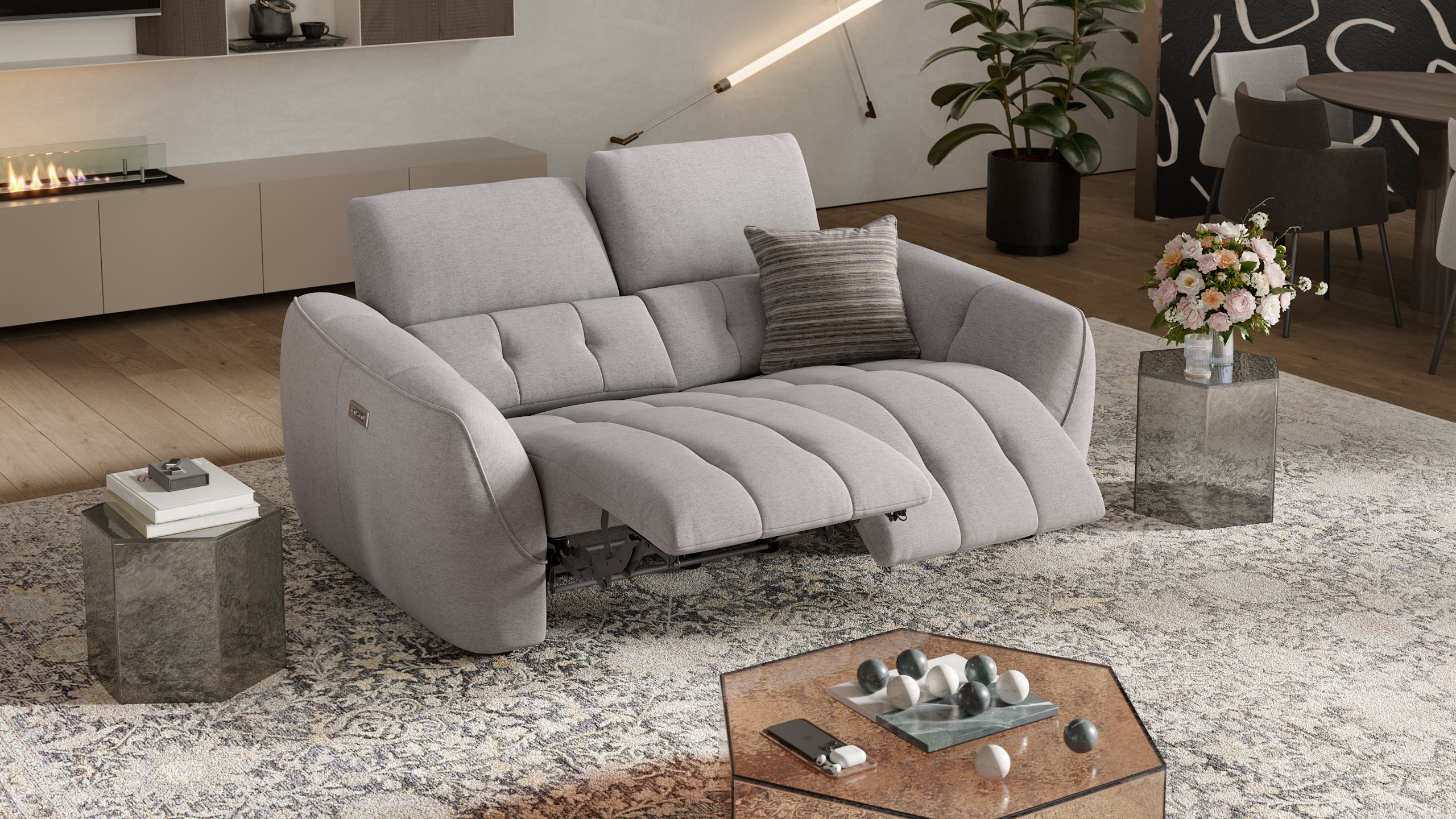 Stoff 2-Sitzer Sofa CEPRANO