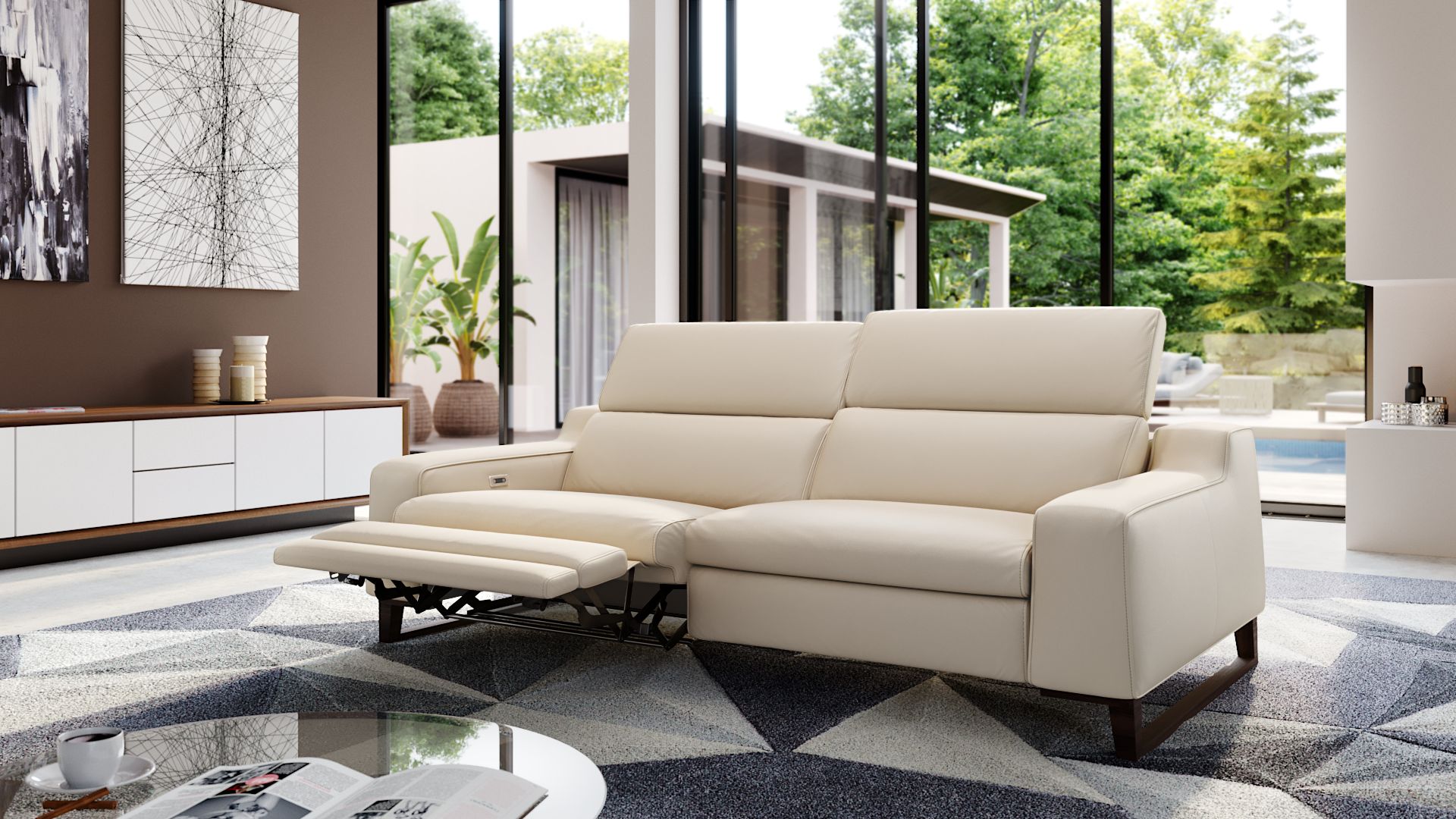 Leder 3-Sitzer Sofa ANDRIA