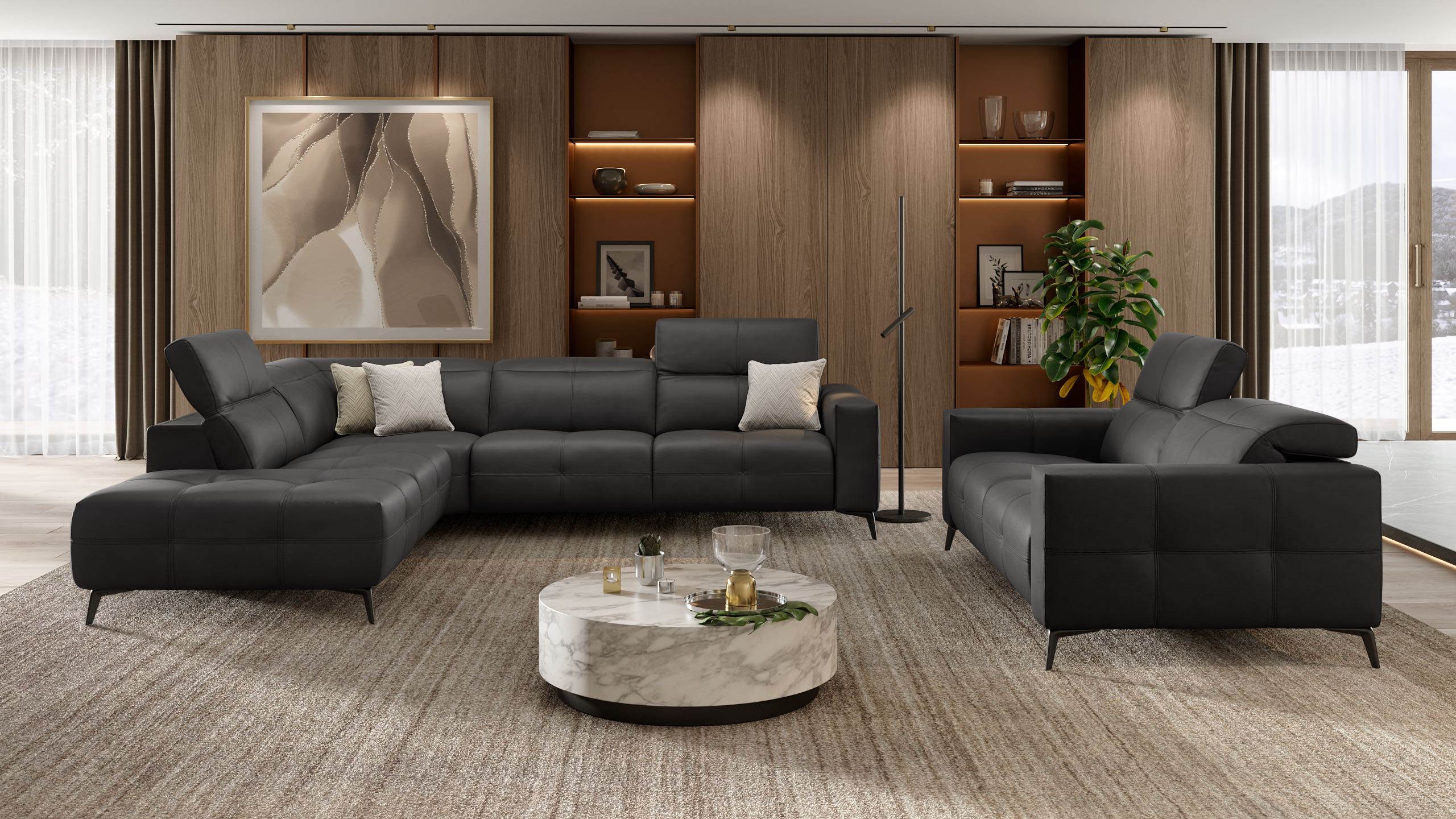 Leder Ecksofa MARBELLA