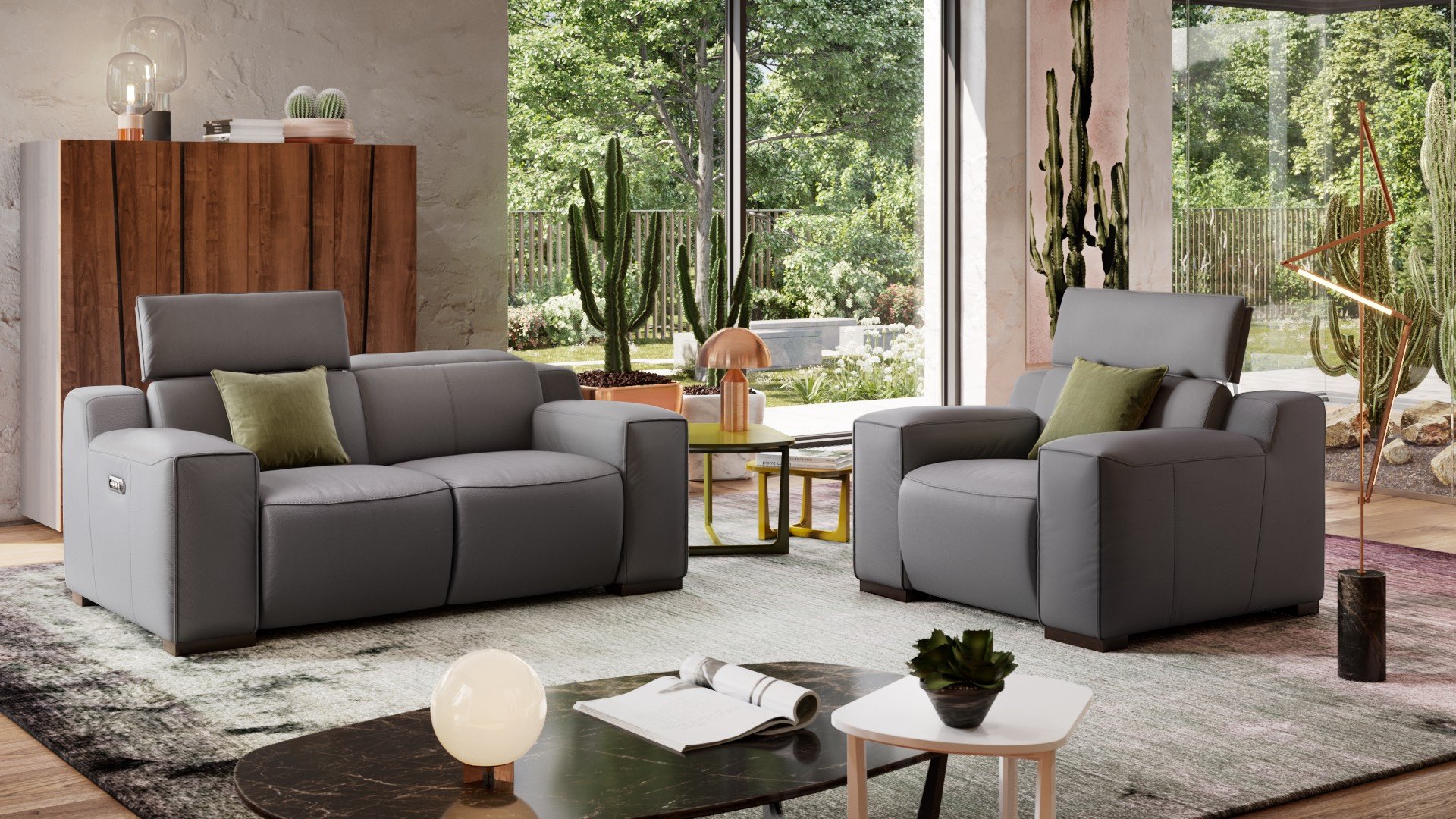 Leder 2-Sitzer Sofa LORETO