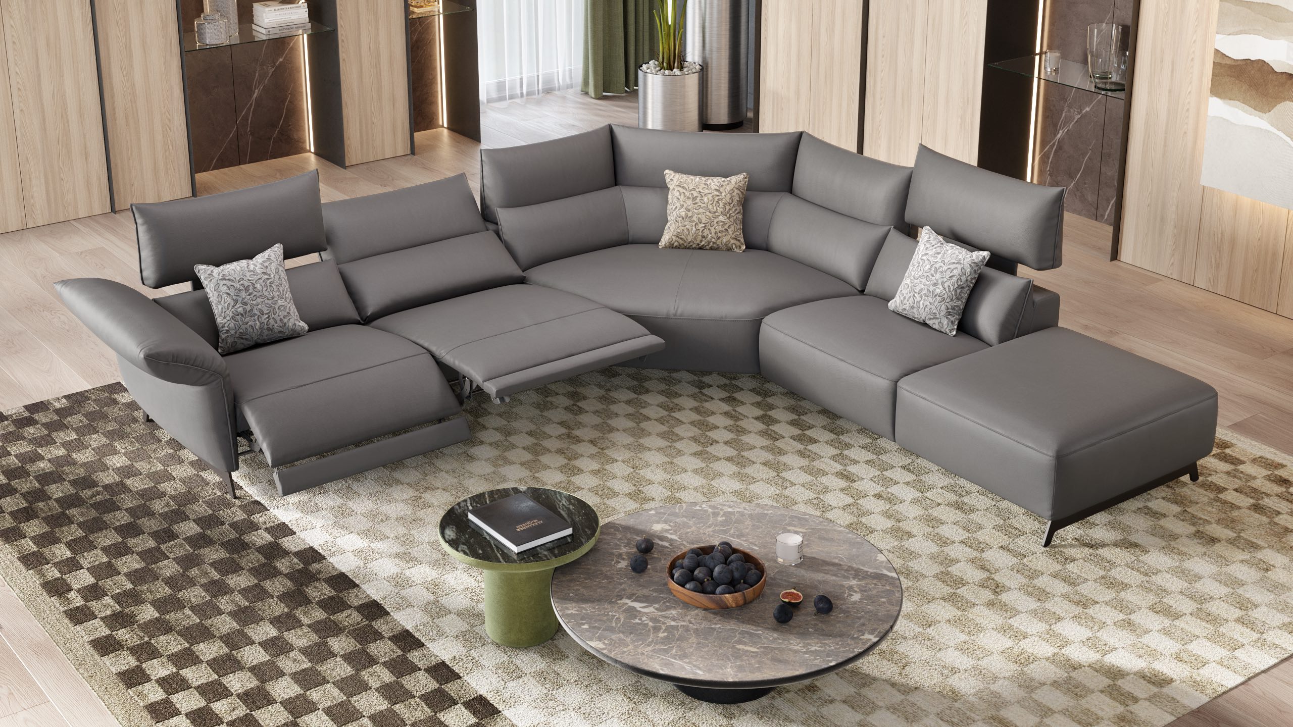 Ecksofa mit Relaxfunktion Leder | Sofanella | Ecksofas