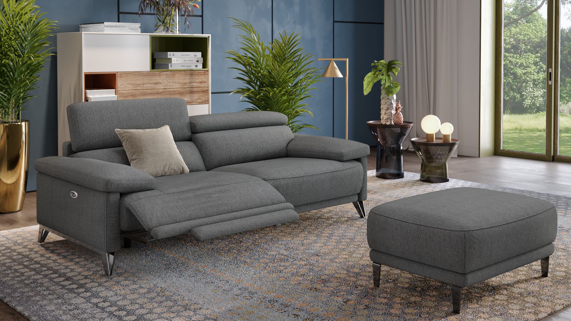 Stoff 3-Sitzer Sofa CELANO