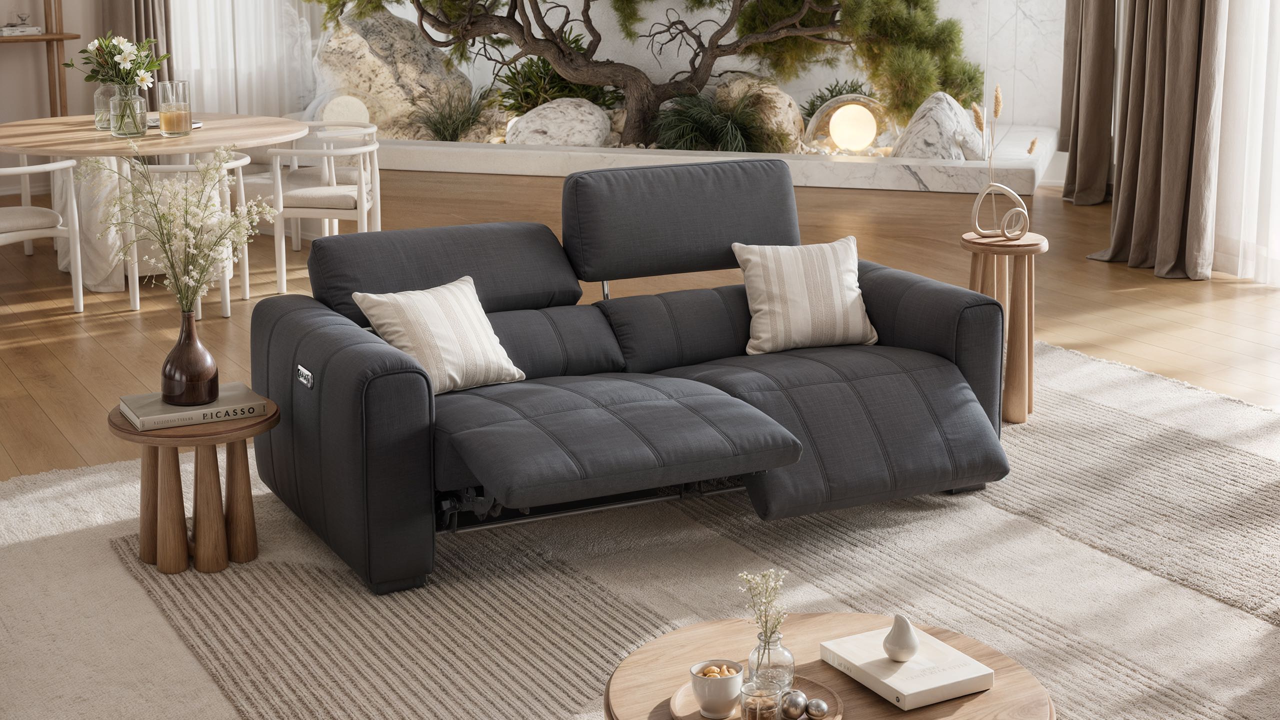 Stoff 3-Sitzer Sofa MALIBU
