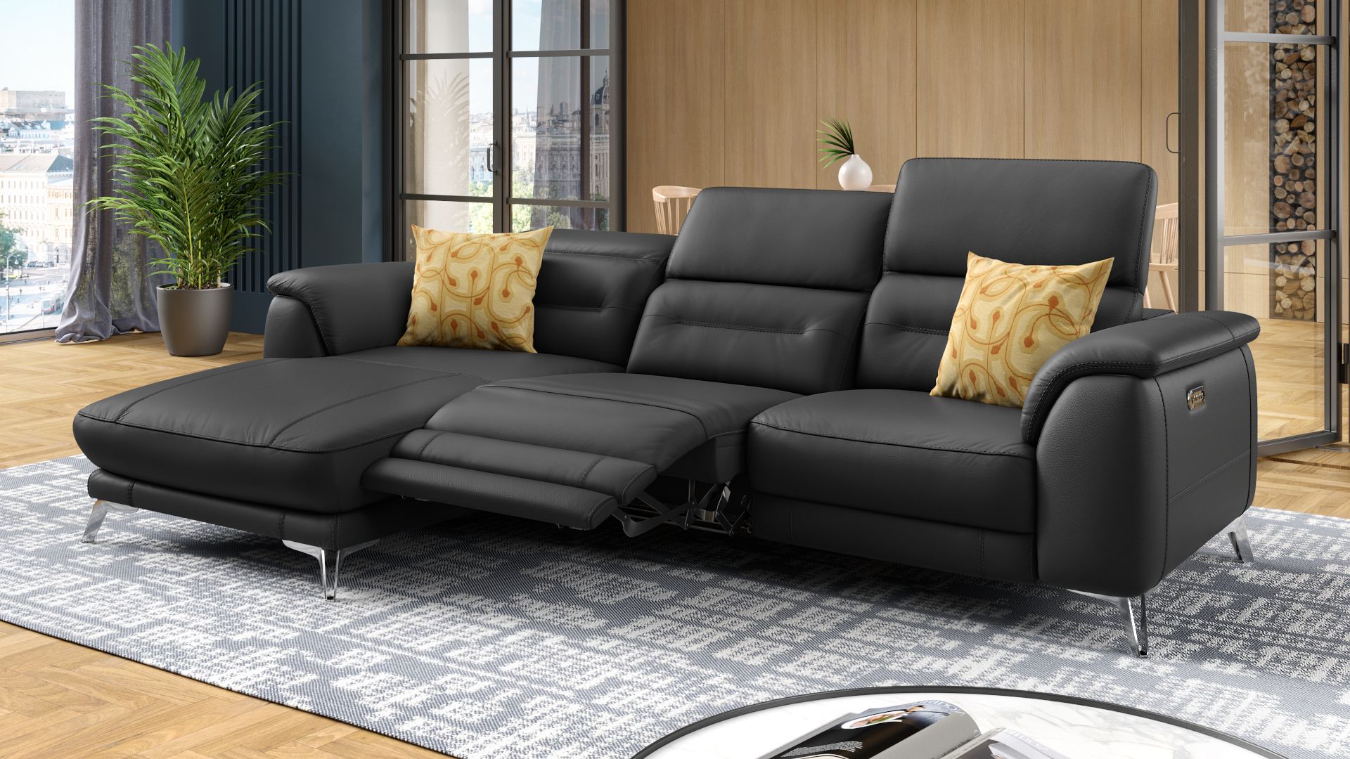 Leder Ecksofa GANDINO