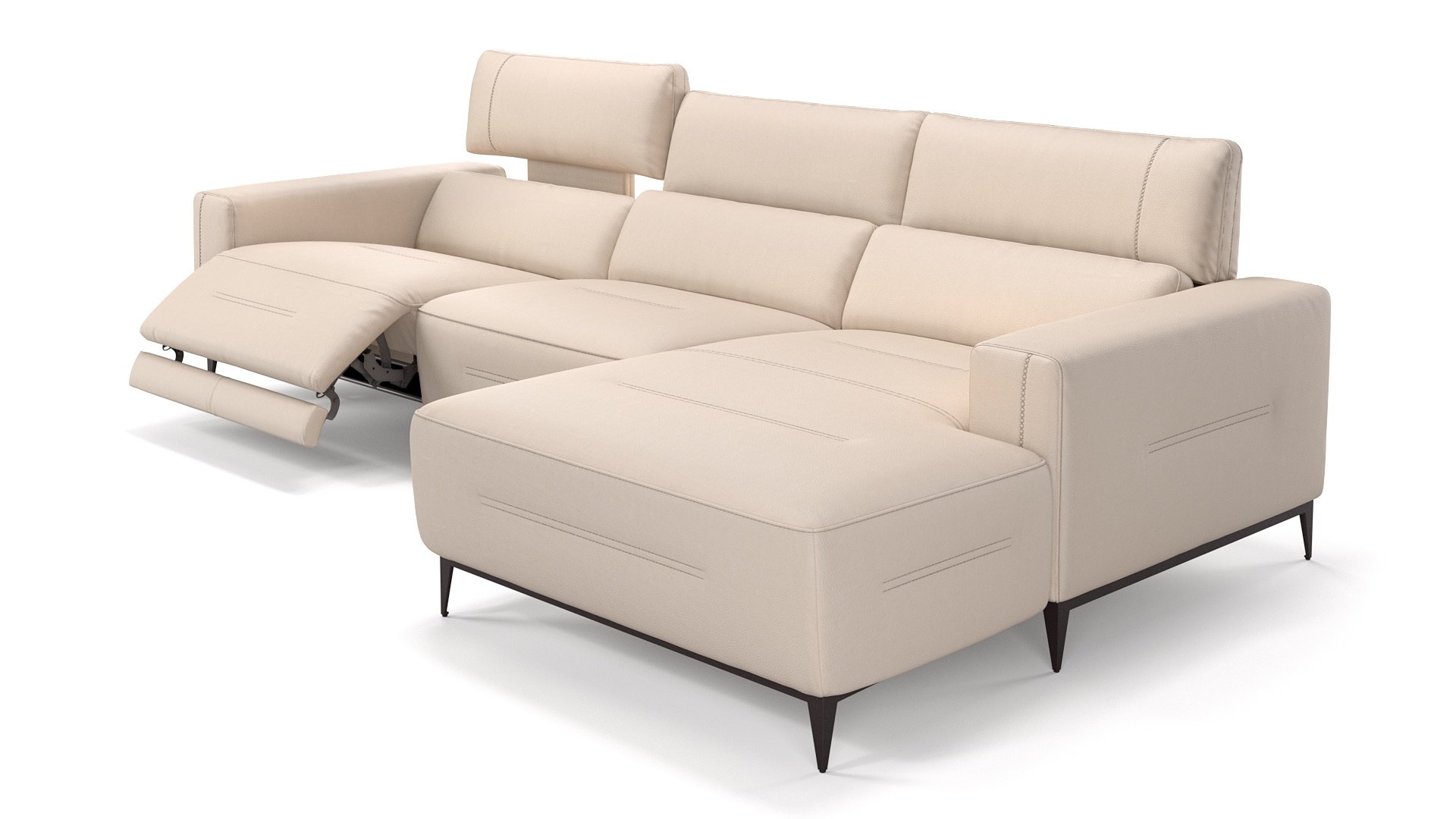 Leder Ecksofa TERAMO