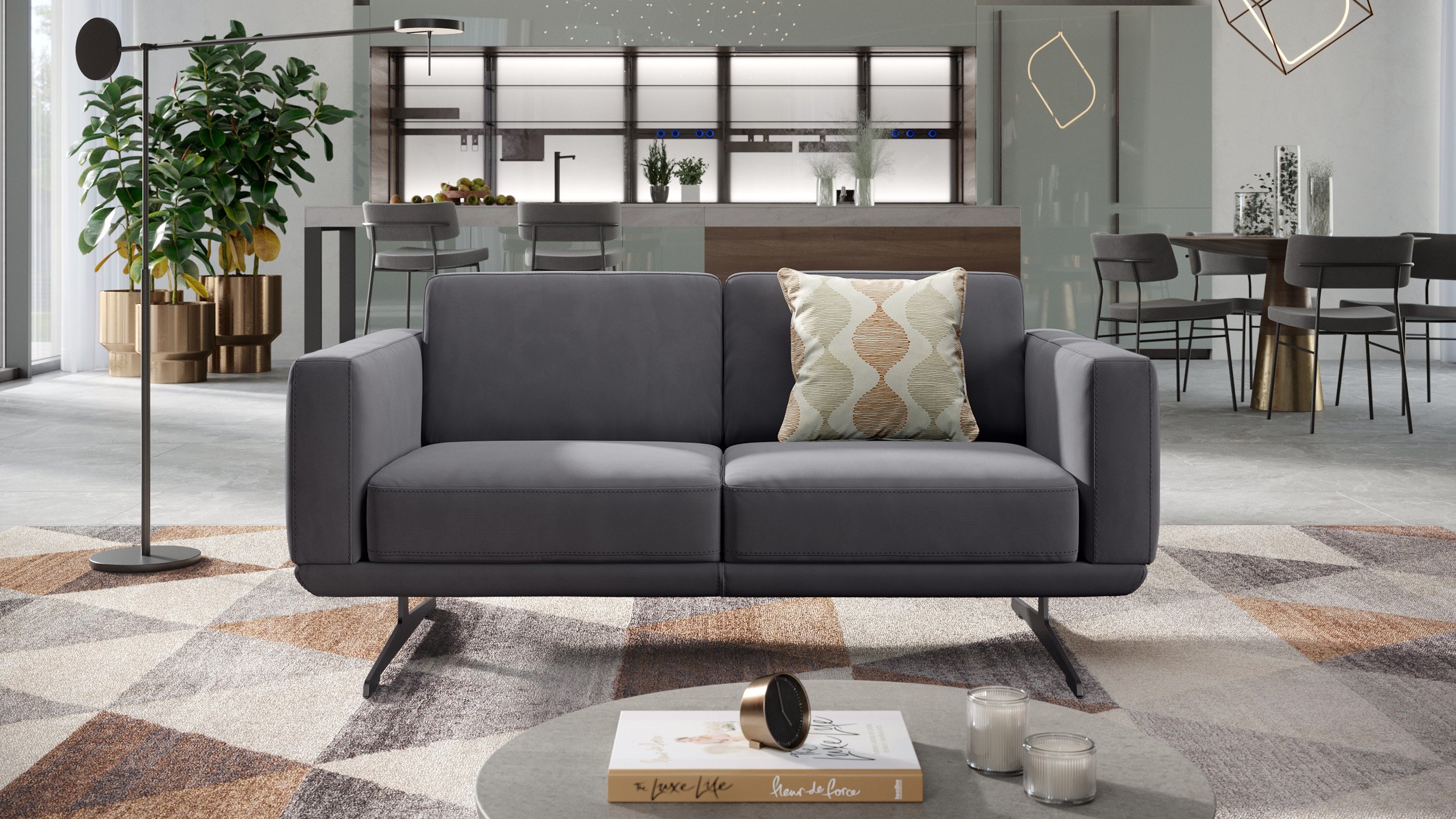 Stoff 2-Sitzer Sofa MARETO