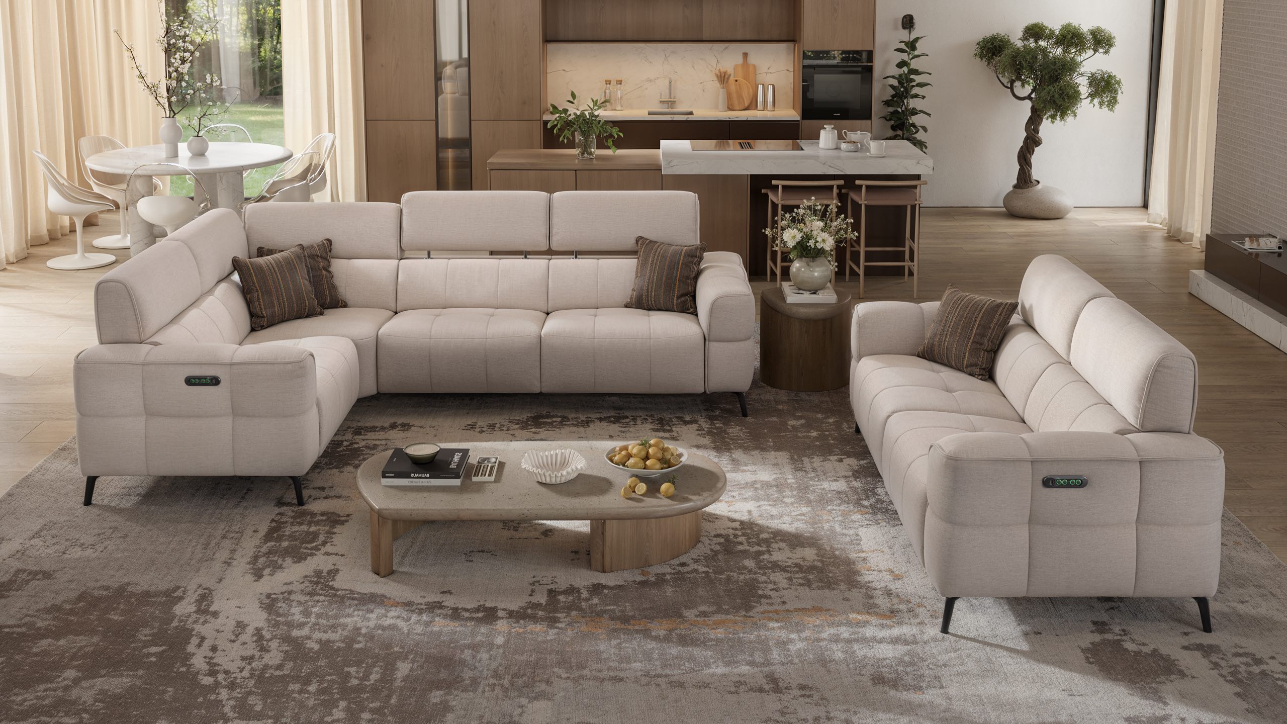 Stoff Ecksofa MEZZANO