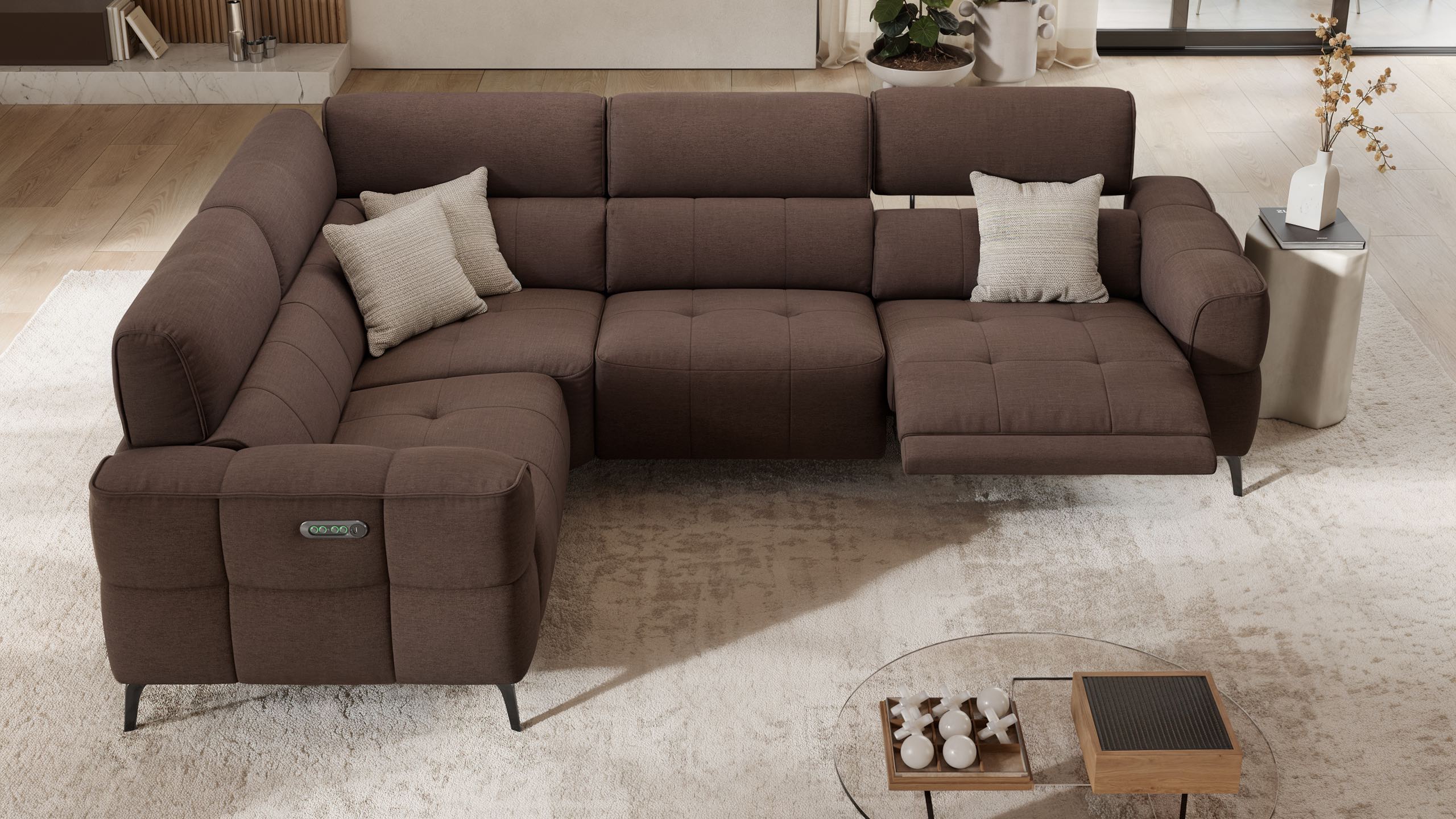 Stoff Ecksofa MEZZANO