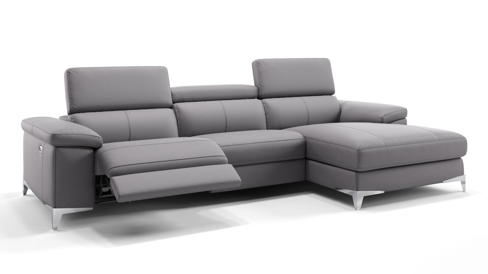 Ecksofa Mit Elektrisch Ausfahrbar - Ecksofa Beige Microfaser Elektrischer Relaxfunktion Ecksofa ...