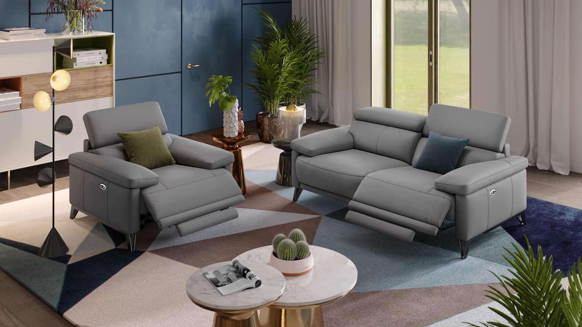 Leder 2-Sitzer Sofa CELANO