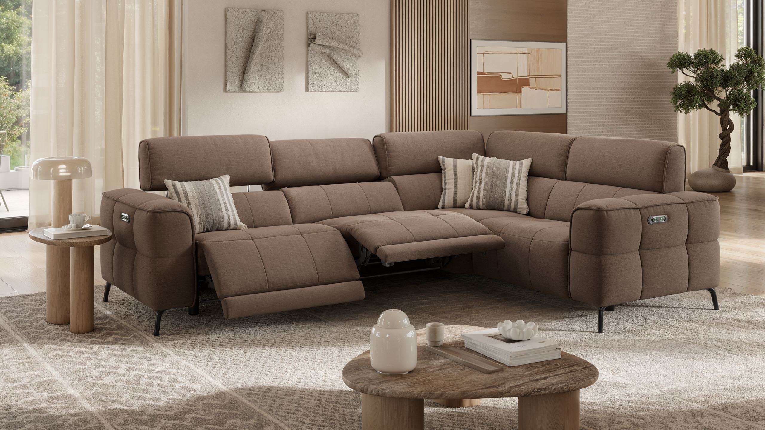 Stoff Ecksofa MEZZANO