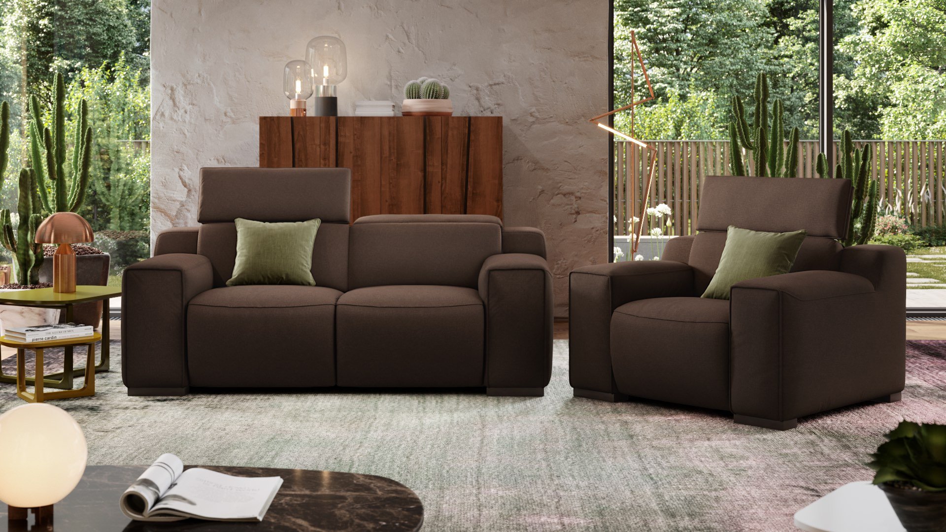 Stoff 2-Sitzer Sofa LORETO