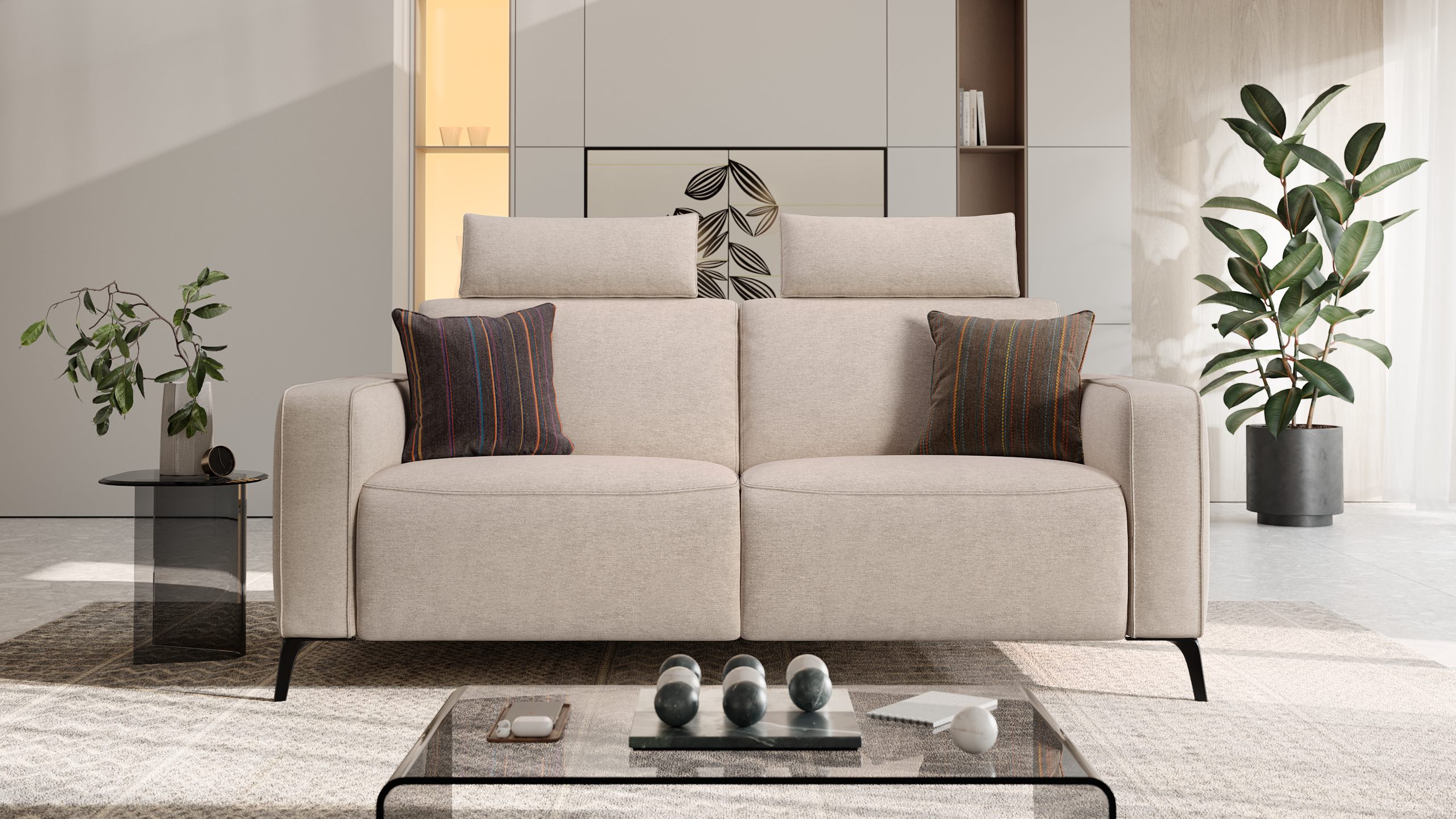 Stoff 3-Sitzer Sofa BARLETTA