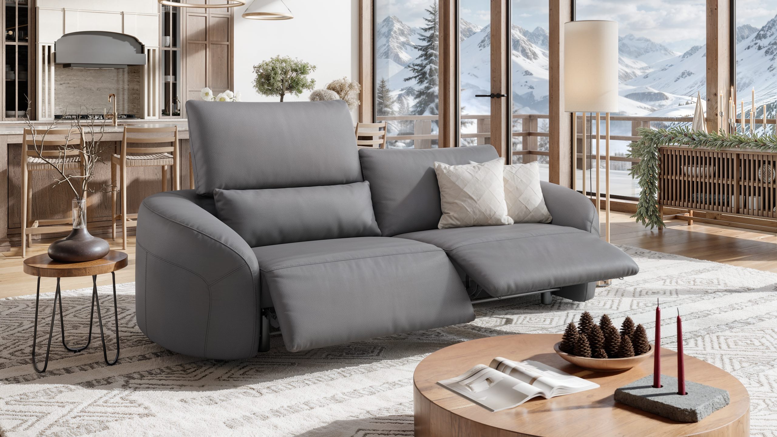Leder 3-Sitzer ST. MORITZ
