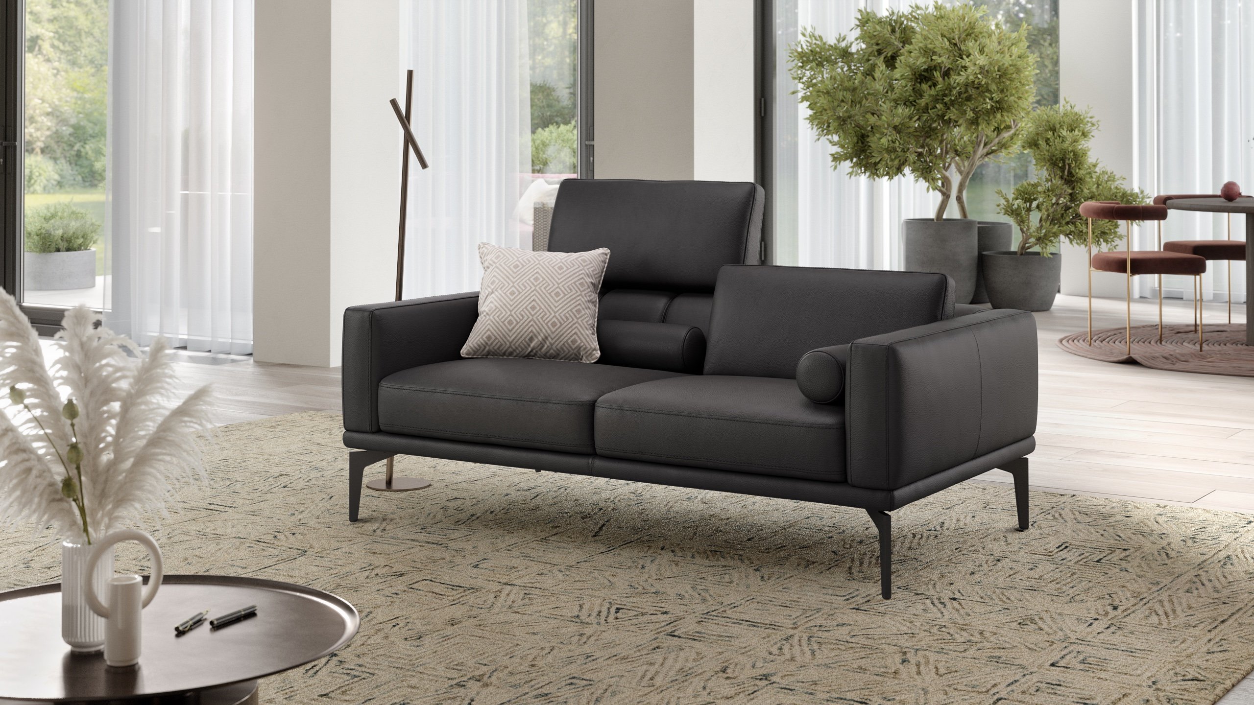 Leder 2-Sitzer Sofa SALERNO