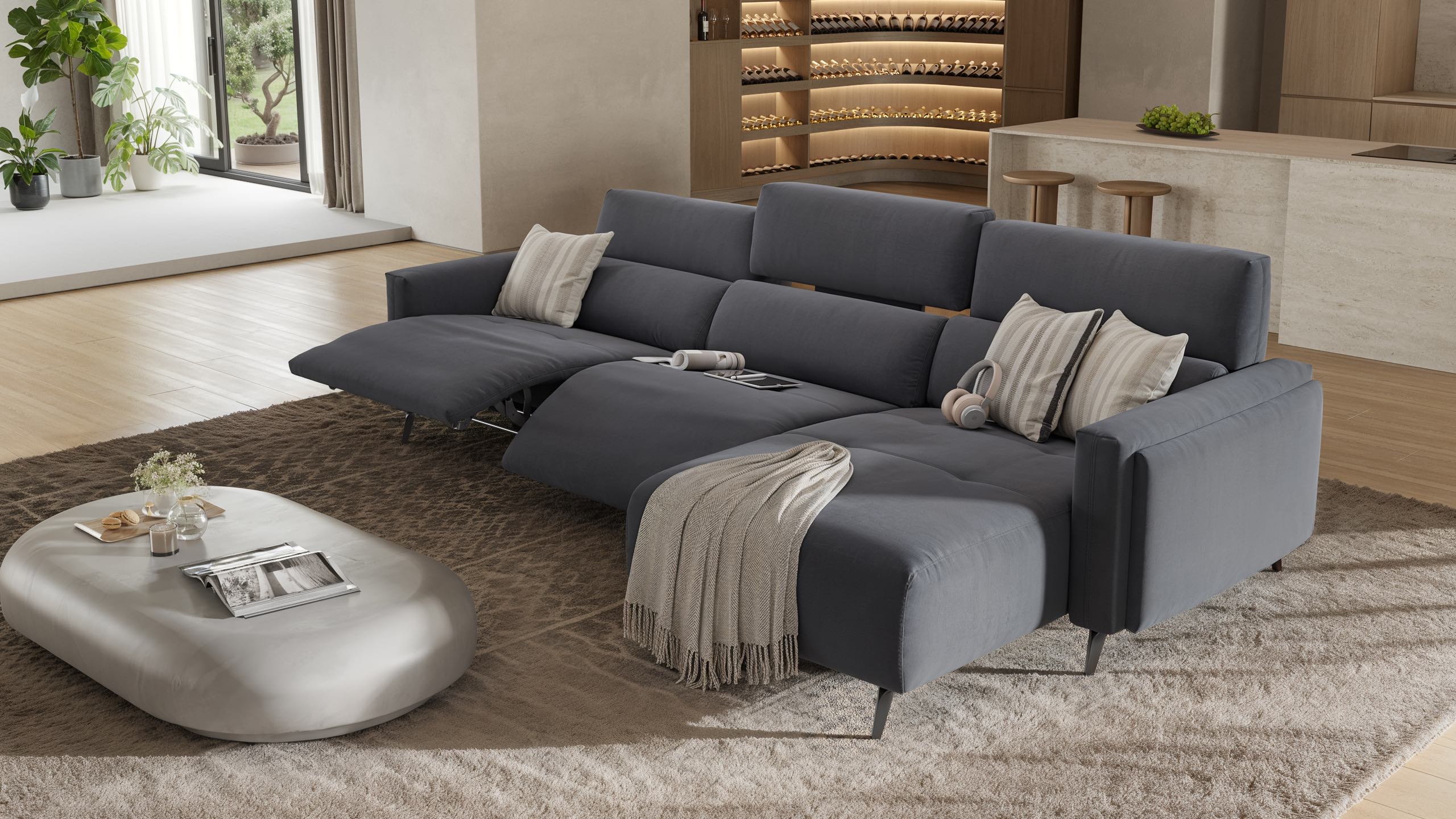 Stoff Ecksofa AVELLA