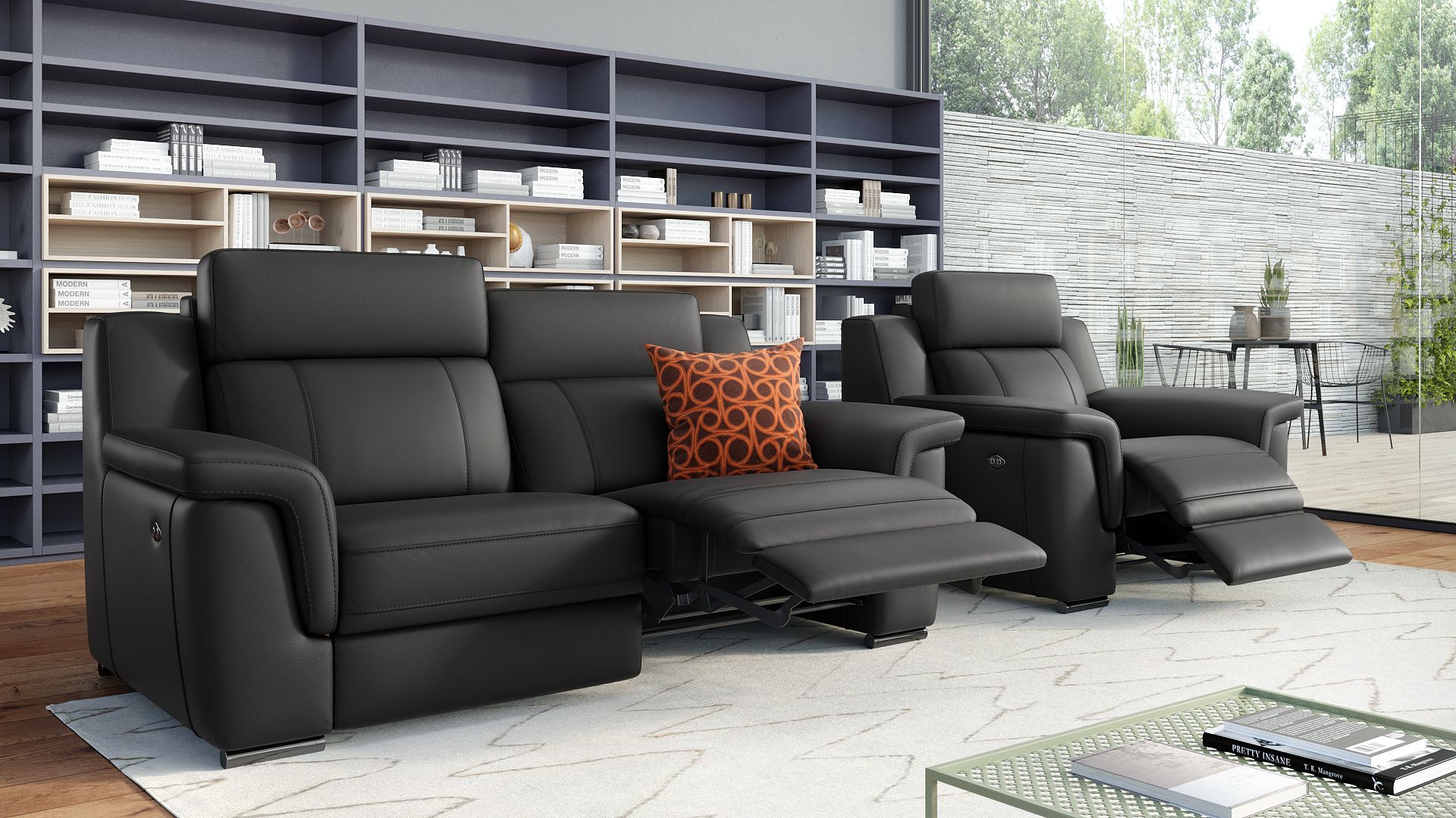 Leder 2-Sitzer Sofa TRIVENTO